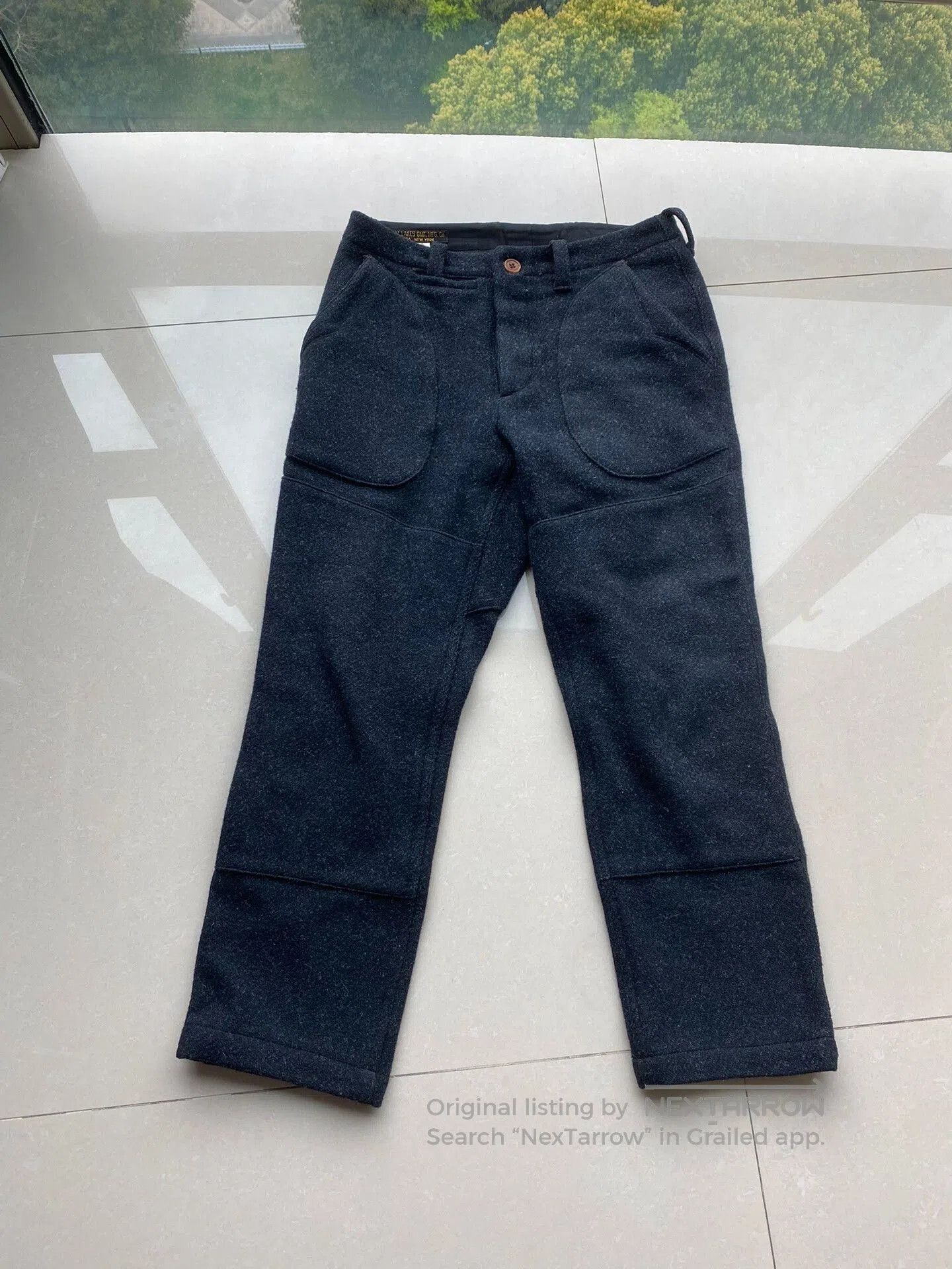 Freewheelers Stylish Black Wool Pants for Every Occasion. Size US 30 / EU 46 - 1 Thumbnail