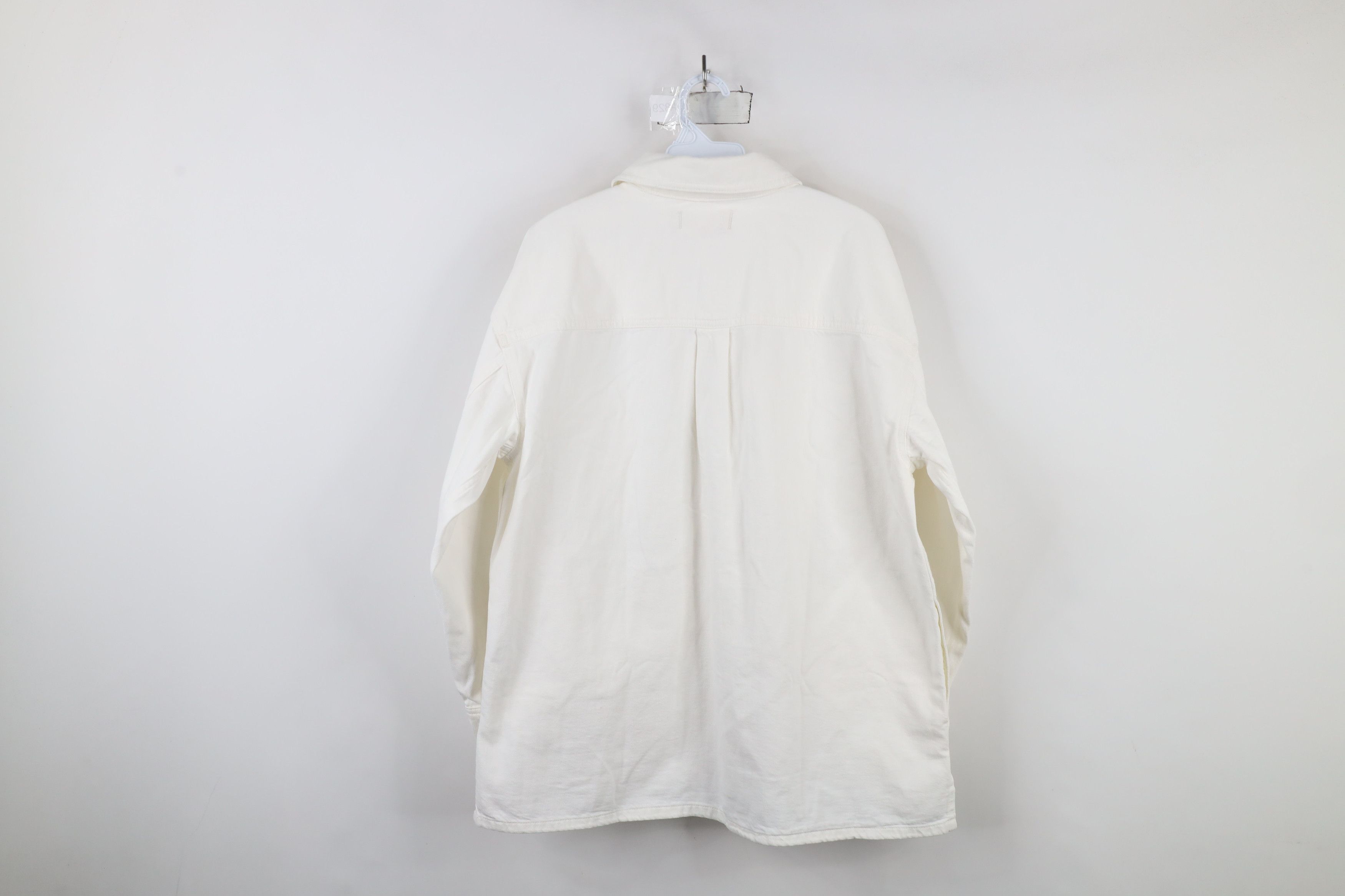 Madewell × Vintage Madewell Oversized Denim Button Chore Jacket White Cotton Size M / US 6-8 / IT 42-44 - 12 Thumbnail