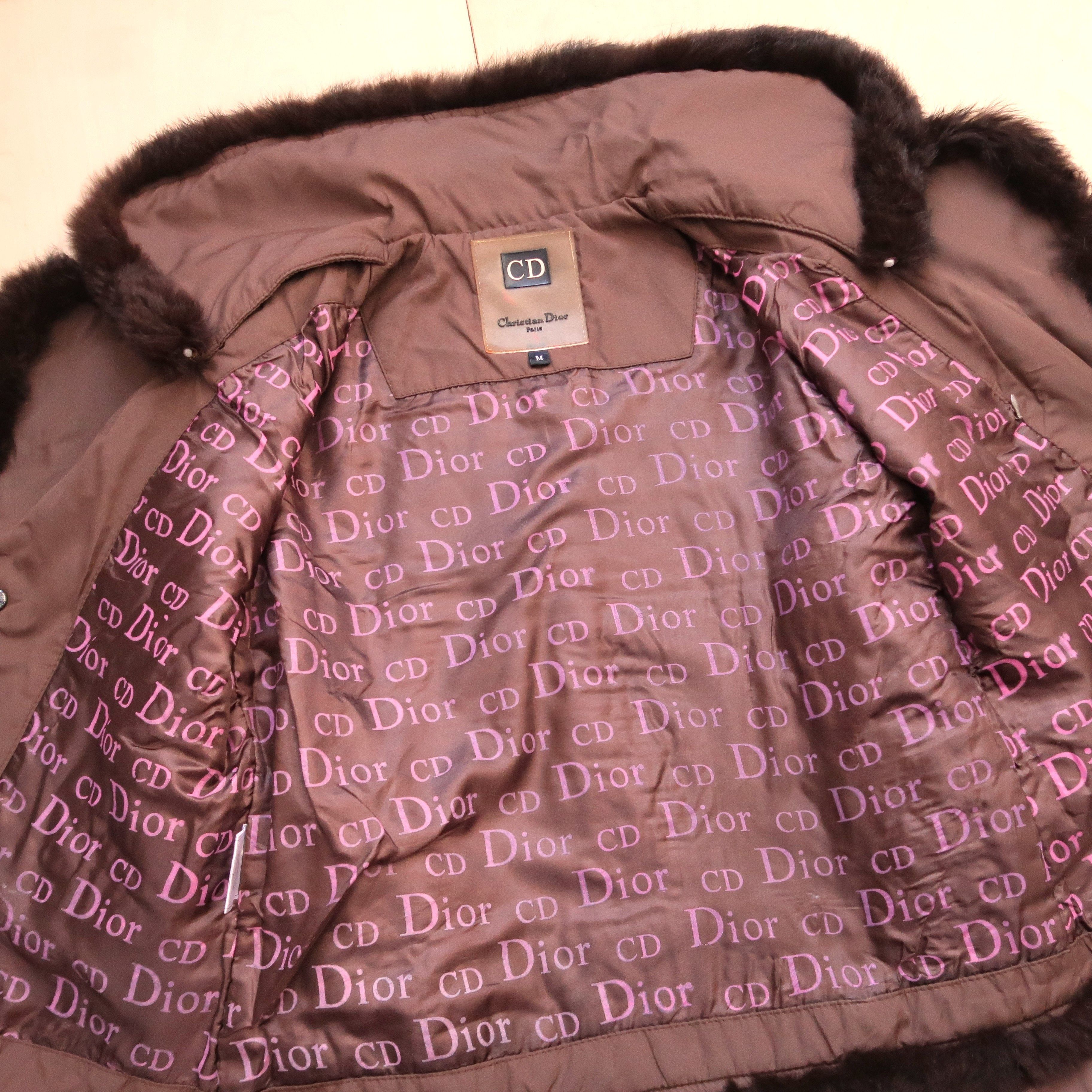 Christian Dior Monsieur Christian Dior Jacquard Oblique Puffer Fur Jacket Size M / US 6-8 / IT 42-44 - 13 Thumbnail