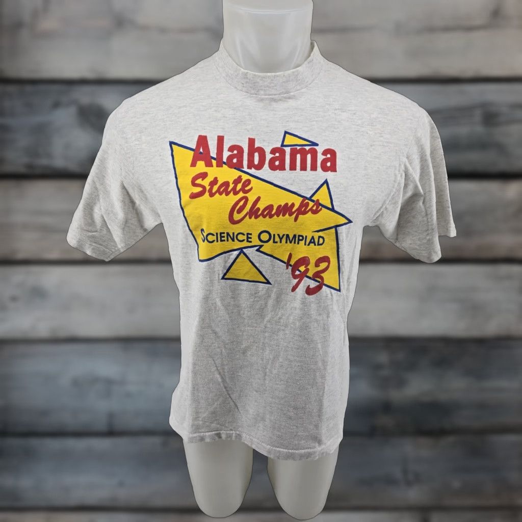 Vintage VINTAGE Alabama State Champs Science Olympiad 1993 Shirt Gray Mens L Skeptic? Size US L / EU 52-54 / 3 - 1 Thumbnail