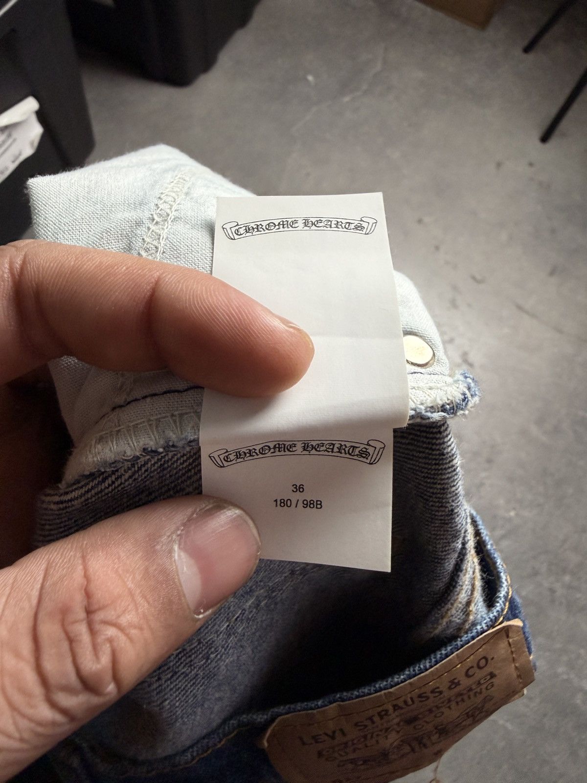 Chrome Hearts Chrome Hearts Levis 517 Cross Patch Dark Wash Jeans Size US 36 / EU 52 - 18 Thumbnail