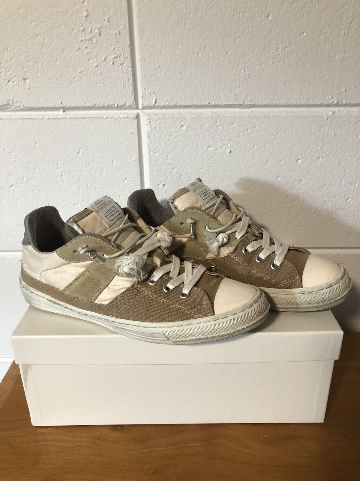 【関税＆送料込み】Maison Margiela New Evolution Mid Shoes Men's 12.0 US Maison Margiela Evolution Sneakers B/W