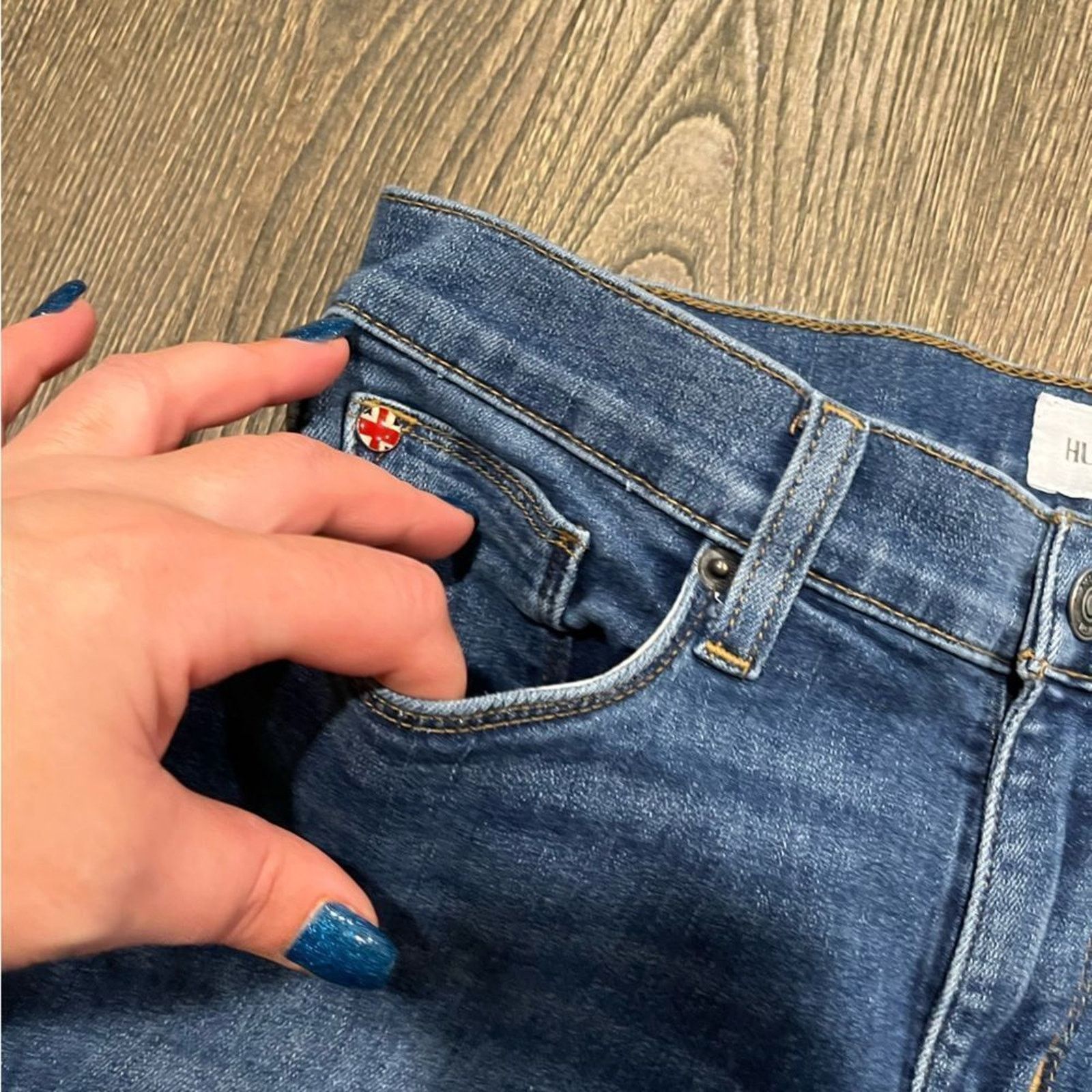 Hudson Hudson Natalie Super Skinny Jeans Mid-Rise Whisker Size 28 Size 28" / US 6 / IT 42 - 4 Thumbnail