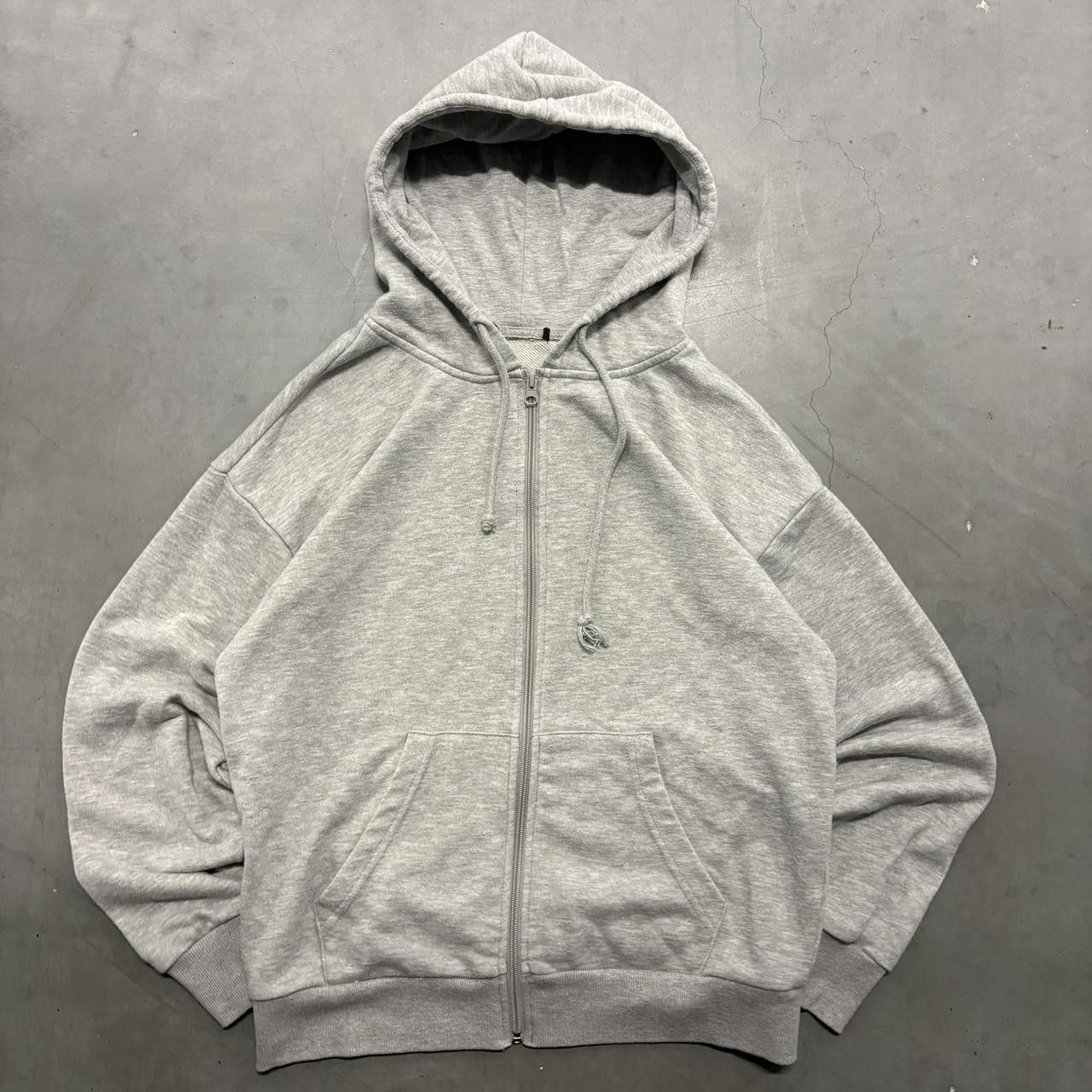 Vintage Crazy Vintage Y2K/2000s Blank Grey Skater Zipup Hoodie! Size US S / EU 44-46 / 1 - 1 Thumbnail