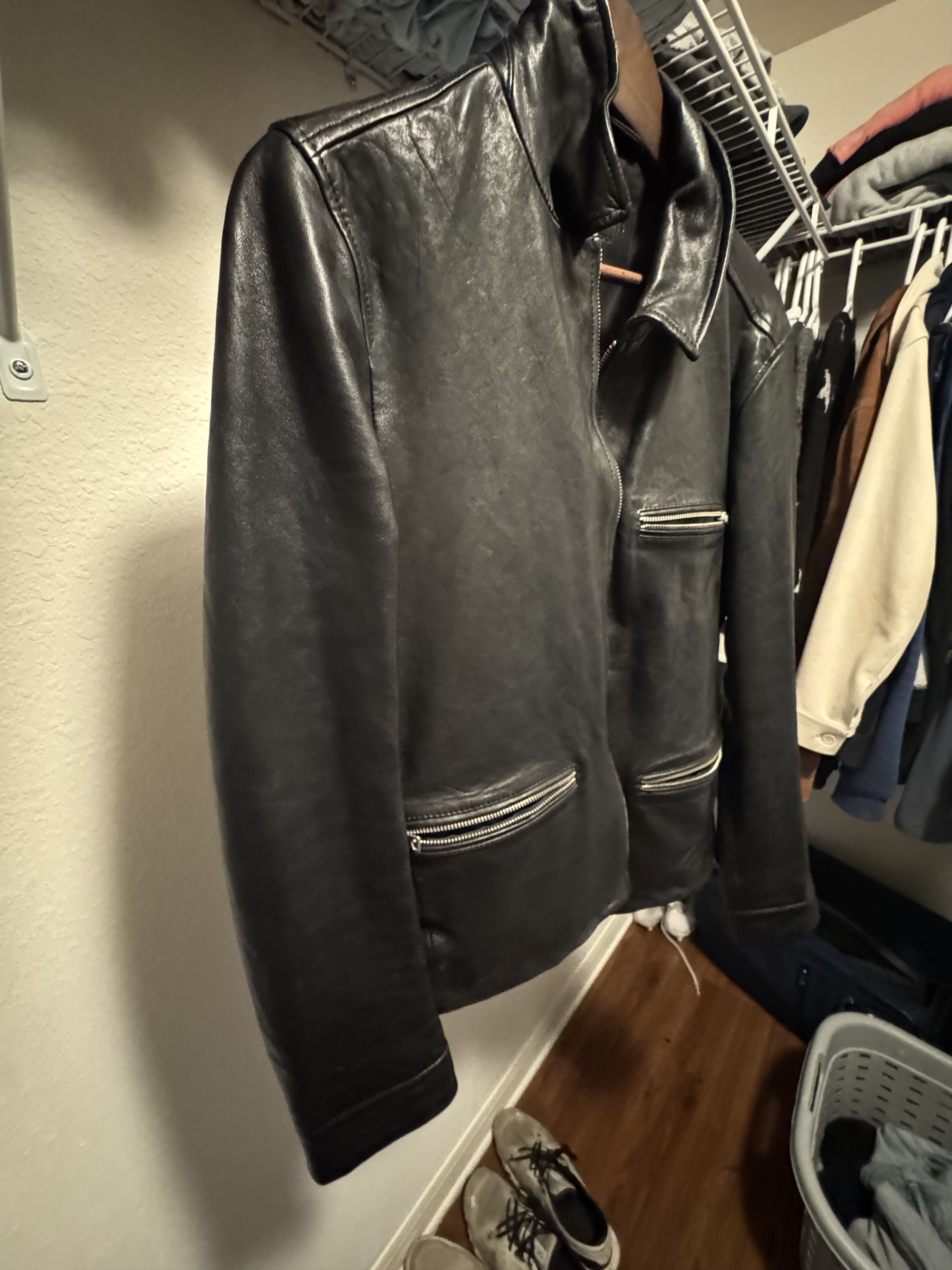 Allsaints AllSaints Calix Leather Jacket – Black Size US M / EU 48-50 / 2 - 3 Thumbnail
