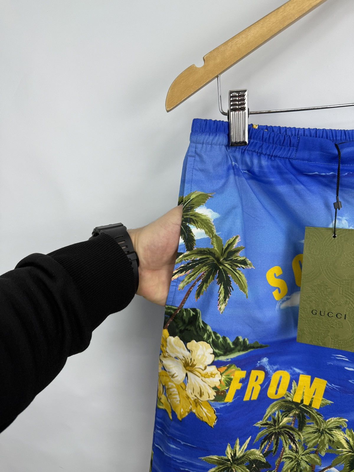 Gucci 🇮🇹 Gucci Souvenir From Los Angelis Swim High Waisted Shorts Size US 32 / EU 48 - 9 Thumbnail