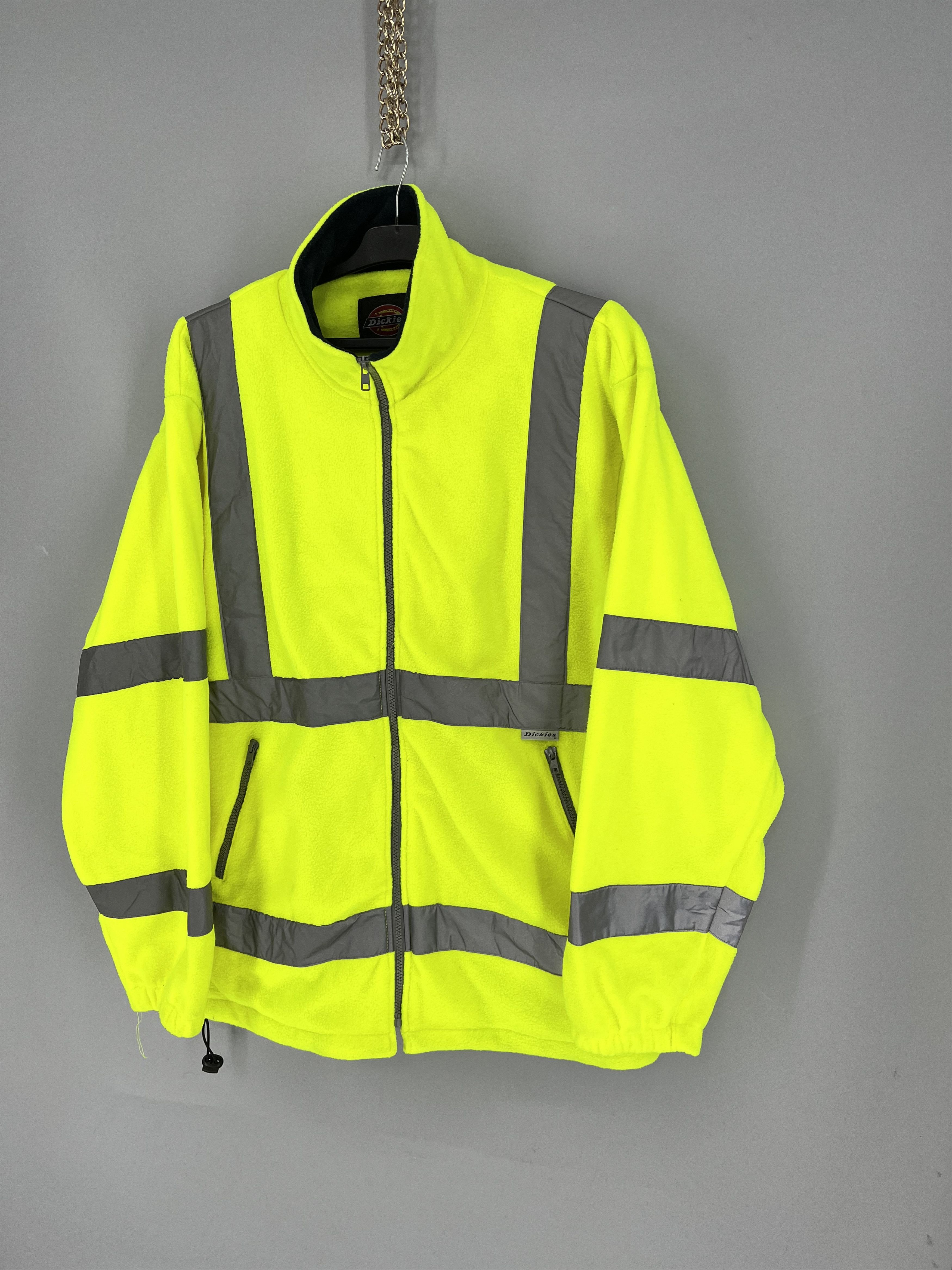 Dickies Vintage Dickies Fleece Jacket High Visibility Yellow Workwea Size US XL / EU 56 / 4 - 4 Thumbnail