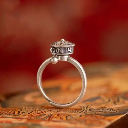 Other Retro Rotatable Lotus Ring Size ONE SIZE - 2 Thumbnail