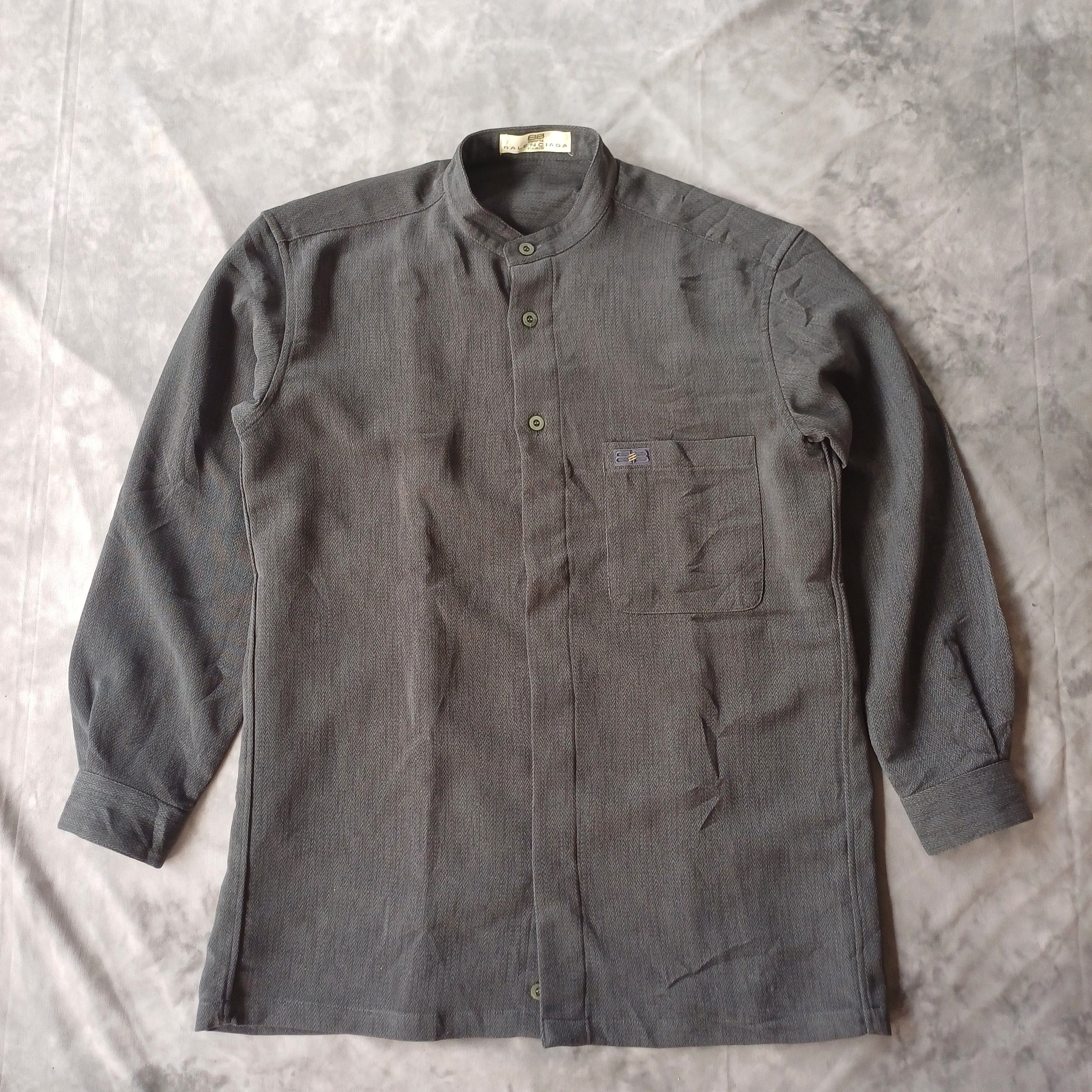 image of Balenciaga Shirts (Button Ups) in Grey, Men's (Size Medium)