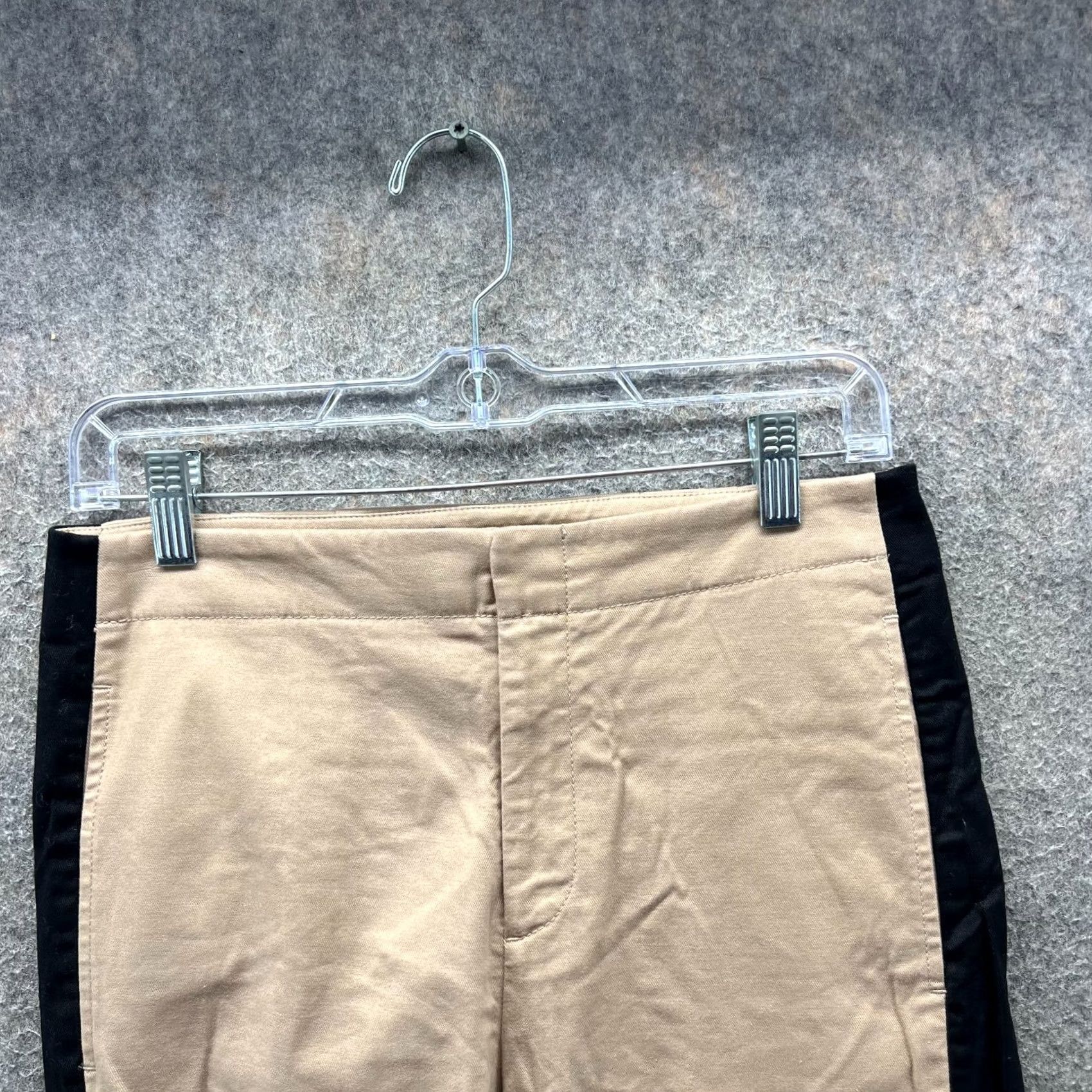 Club Monaco Club Monaco Pants Womens 2 Beige Black Side Stripe Slim Fit Trousers Tan Size 26" / US 2 / IT 38 - 7 Thumbnail