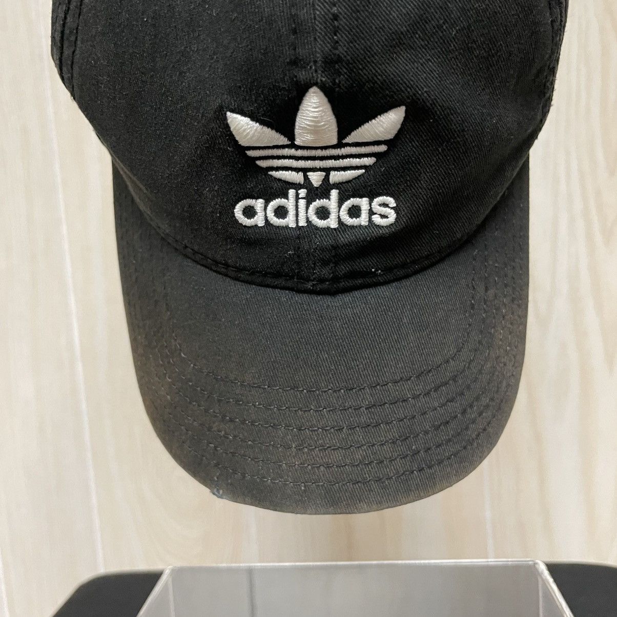 Adidas Adidas Strapback Black Trefoil Logo Adjustable Mens Hat Size ONE SIZE - 3 Thumbnail