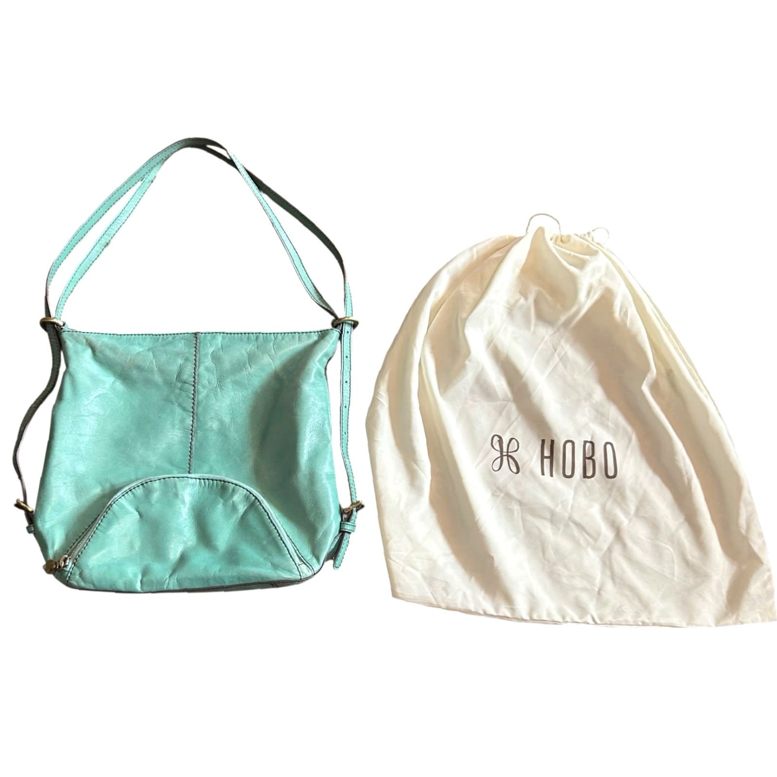 Vintage VINTAGE Hobo Merrin Handbag Sea Foam Green Women's Purse Shoulder Hand Bag W/ Dust Bag Size ONE SIZE - 2 Thumbnail