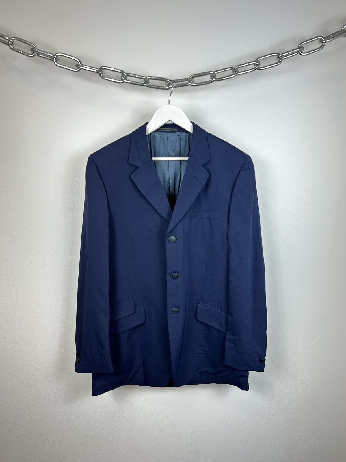 Versace Vintage Versace 3-Button Formal Designer Luxury Wool Blazer Size 40R - 1 Thumbnail