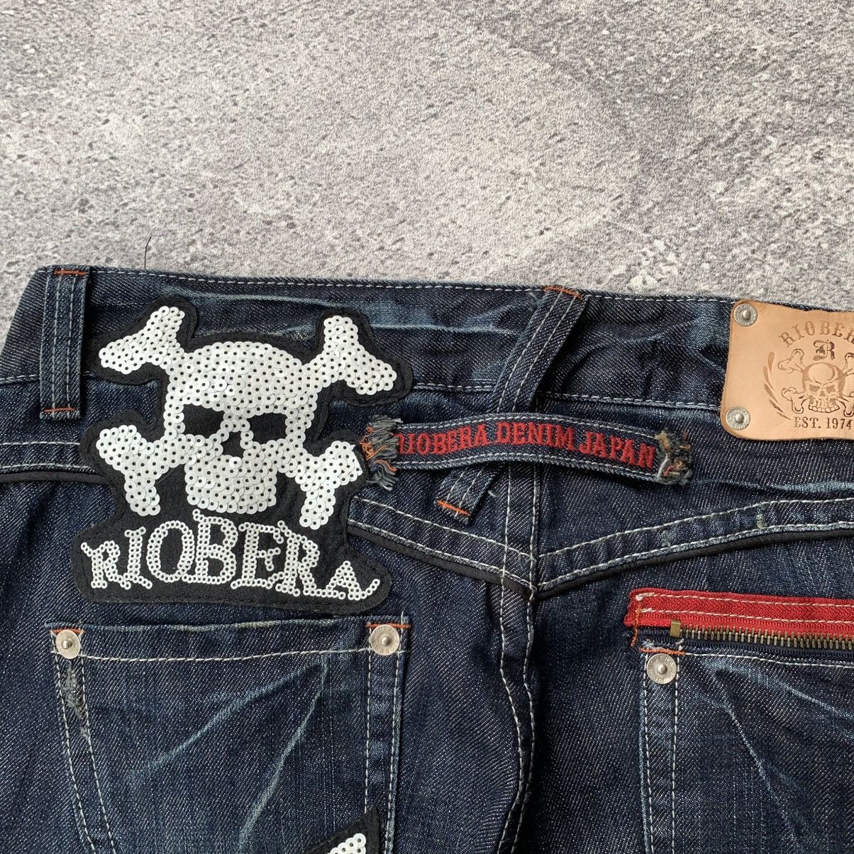 Japanese Brand Vintage Riobera Distressed Flare Denim Jeans Size US 33 - 11 Thumbnail