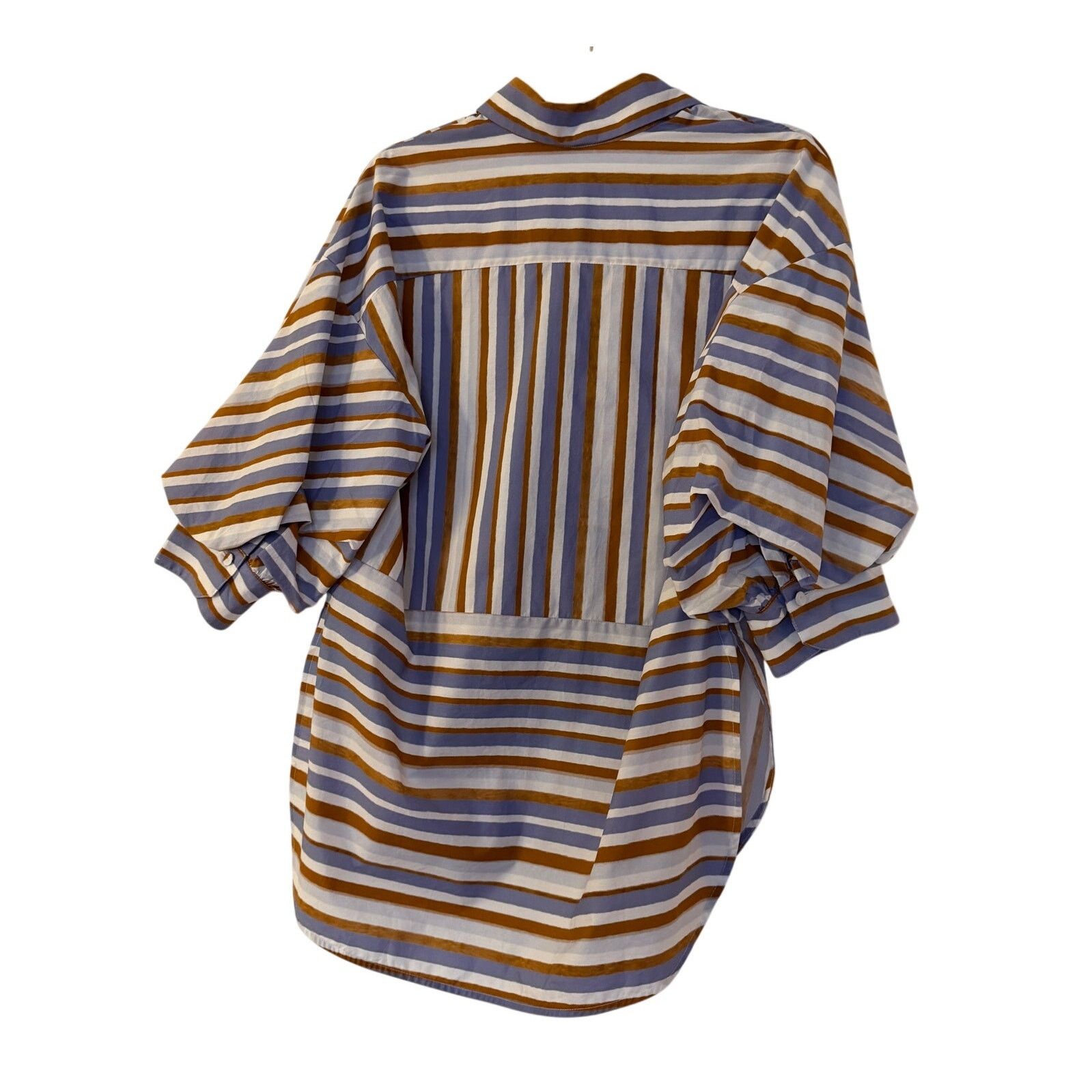 Other Silvia Tcherassi Manrola Striped 3/4-Sleeve Shirt Size XS / US 0-2 / IT 36-38 - 2 Thumbnail