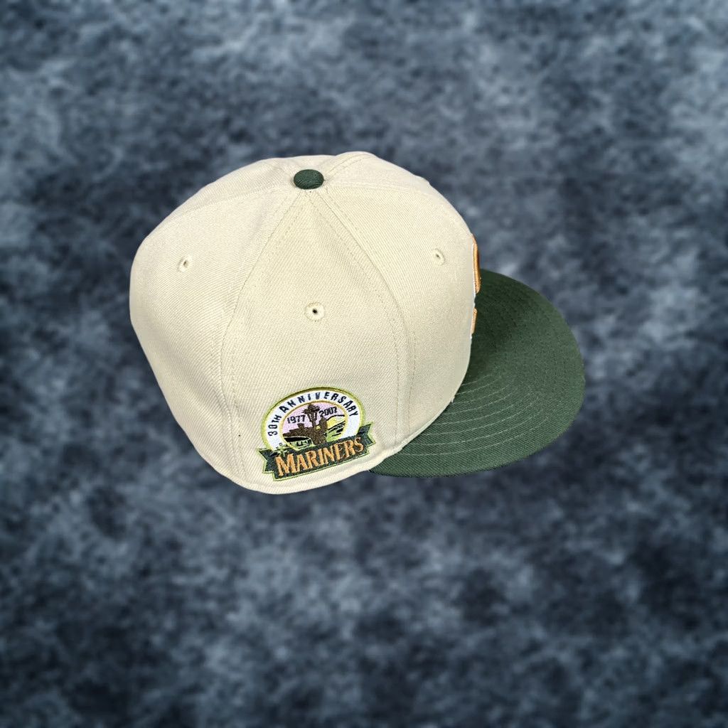 Vintage Seattle Mariners 30th Anniversary 59Fifty Fitted Hat 7 1/2 Baseball Cap Men Blue 59Fifty Marine Slauson Hat Size ONE SIZE - 1 Thumbnail