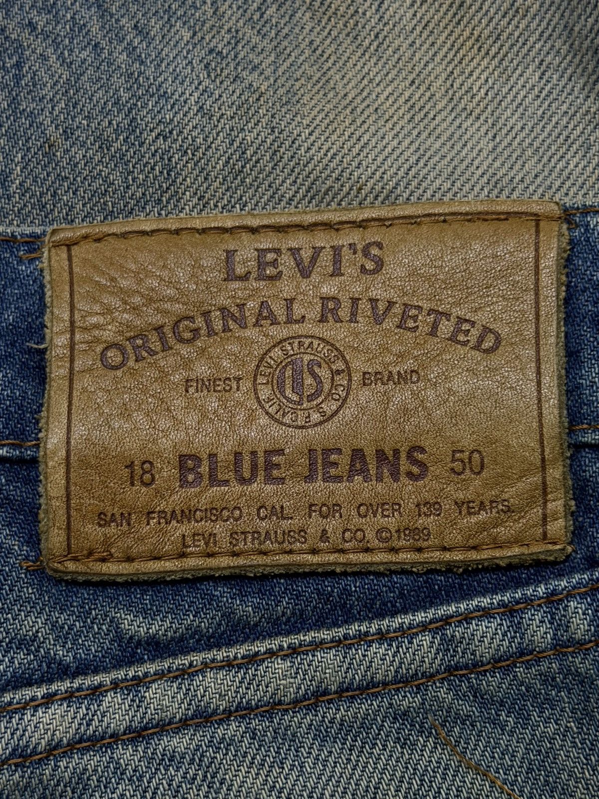 Levi's Vintage Clothing Vintage 90s Levi’s Original Riveted Blue Jeans Big E Japan Size US 32 / EU 48 - 12 Thumbnail