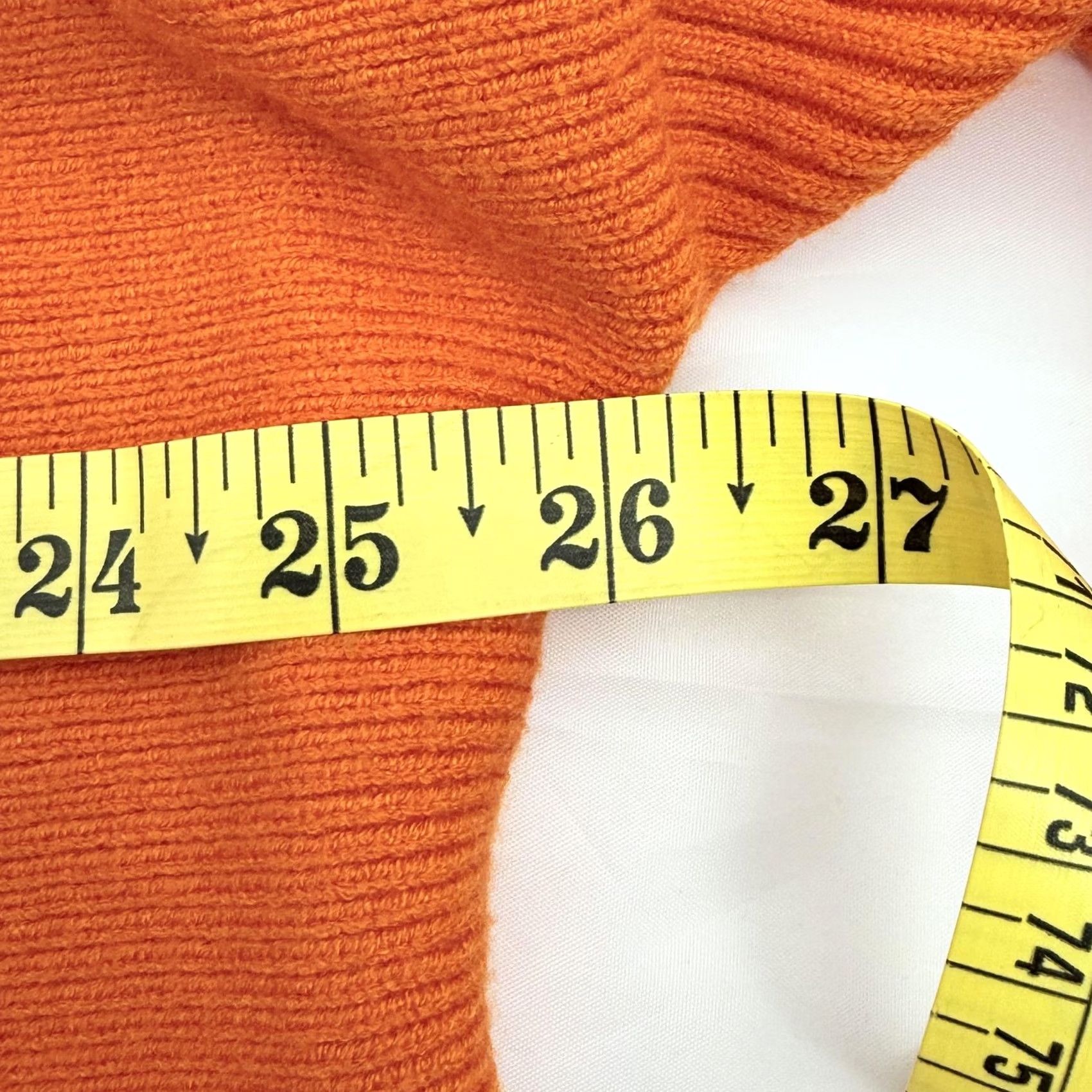 Vintage Lillusory Oversized Fall Sweater Medium Orange Ribbed Knit Pullover Mock Neck Split Hem Size M / US 6-8 / IT 42-44 - 5 Thumbnail