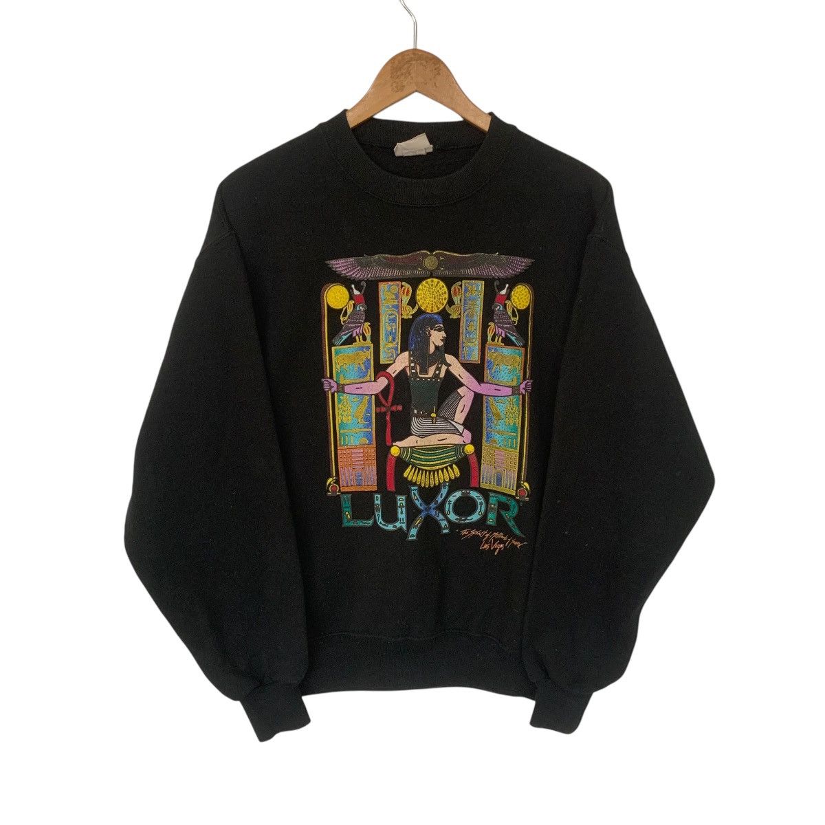 Vintage Vintage Luxor Art Sweatshirt Black Medium Size US M / EU 48-50 / 2 - 1 Thumbnail