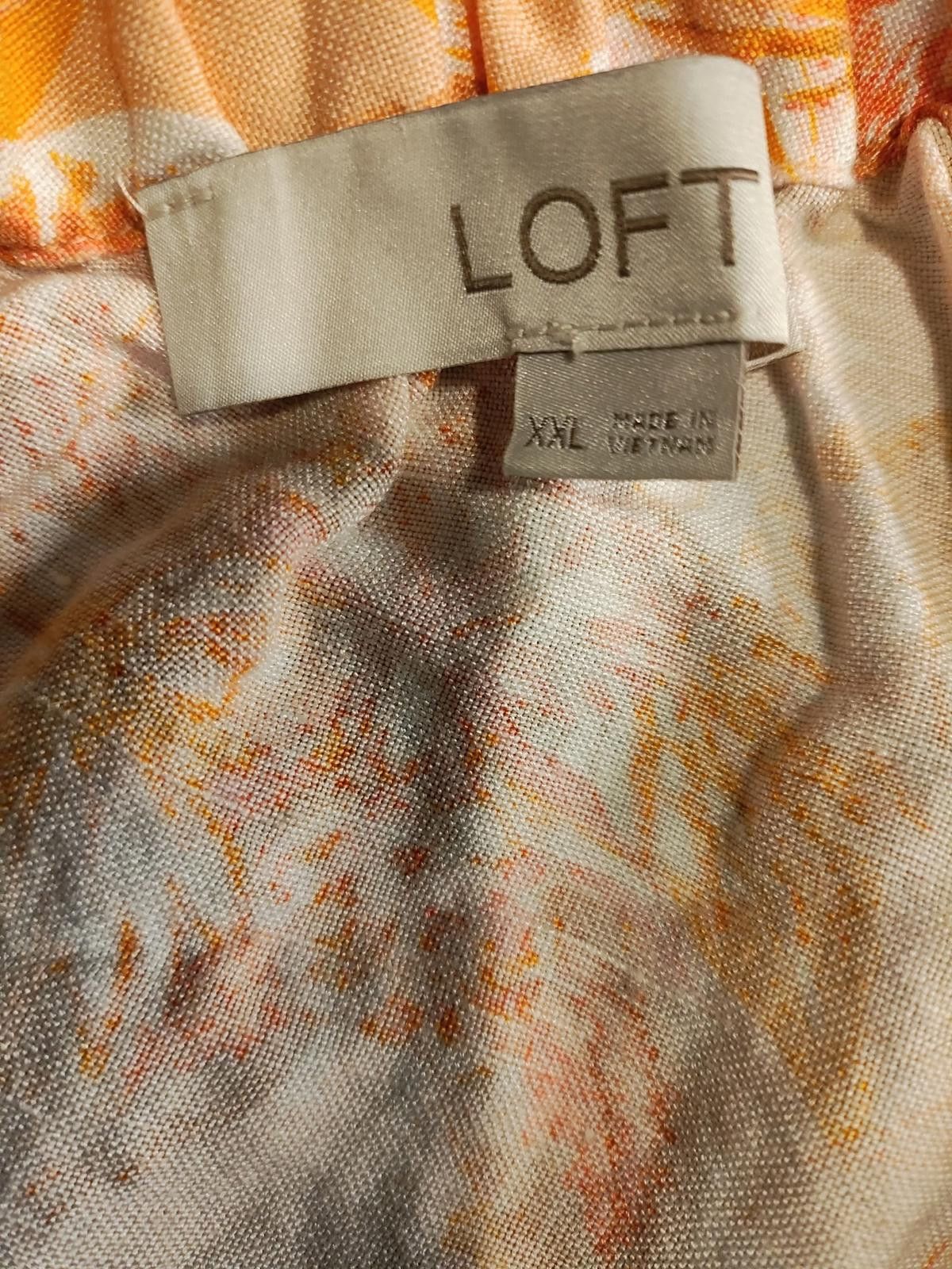 Other LOFT Women's One Shoulder Orange Floral Top Size XXL / US 16-18 / IT 52-54 - 7 Thumbnail
