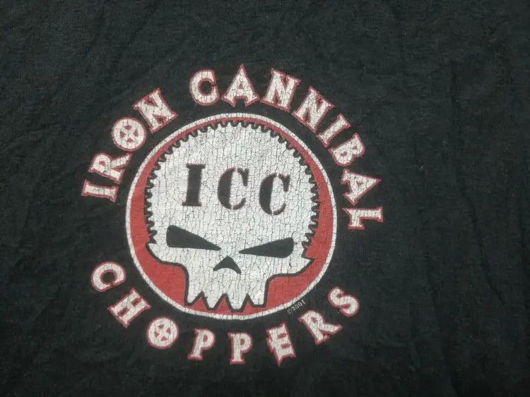 Band Tees Vintage Iron Cannibal Choppers Skull Tee Size US XL / EU 56 / 4 - 4 Thumbnail