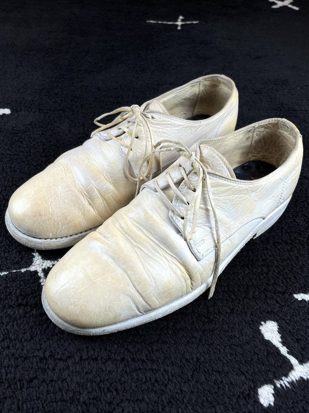 Guidi Guidi 992 Cream White Leather Derby Size US 9 / EU 42 - 2 Thumbnail