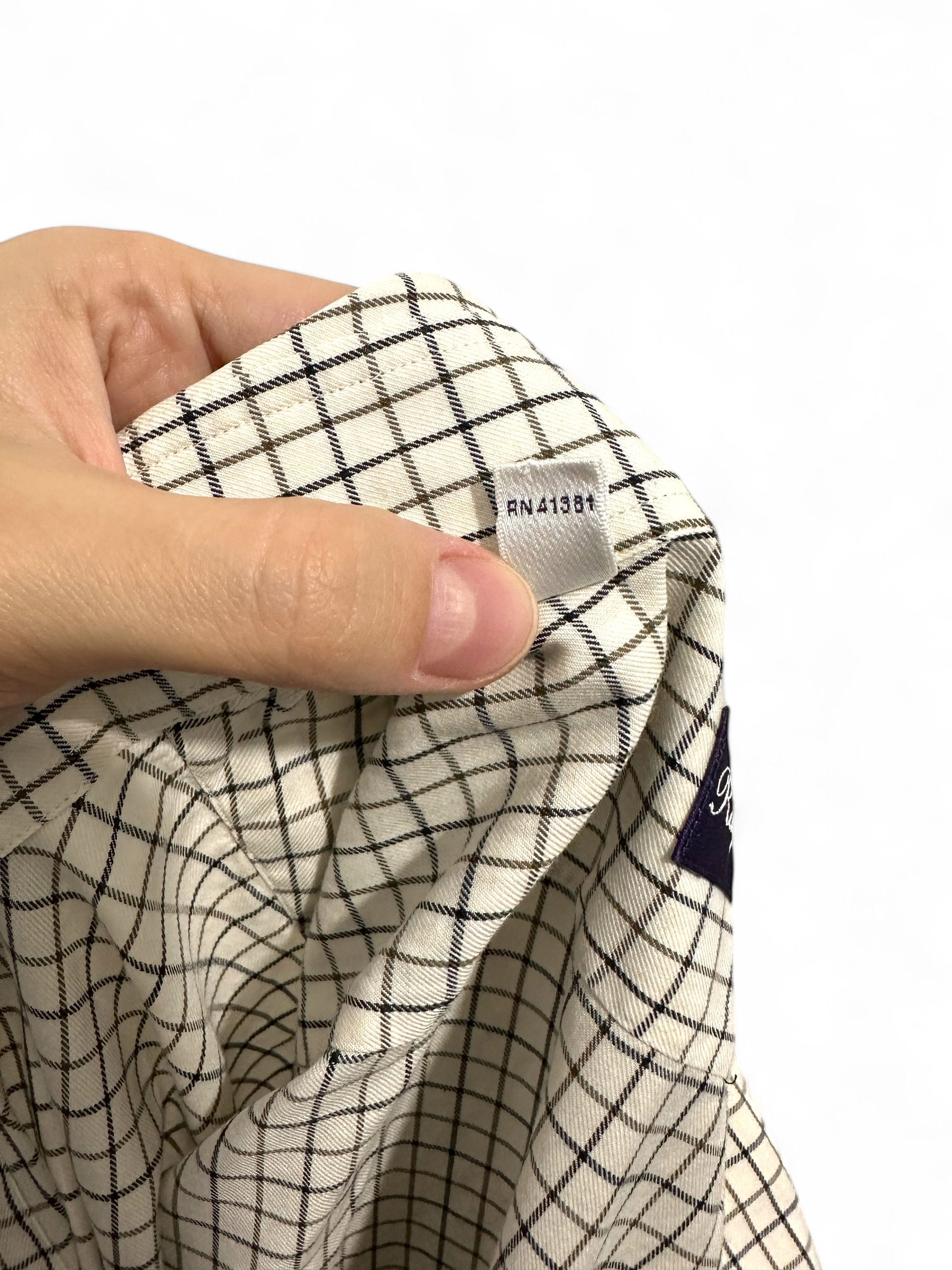 Ralph Lauren Purple Label Ralph Lauren Purple Label Check Shirt 16-L Size US L / EU 52-54 / 3 - 5 Thumbnail