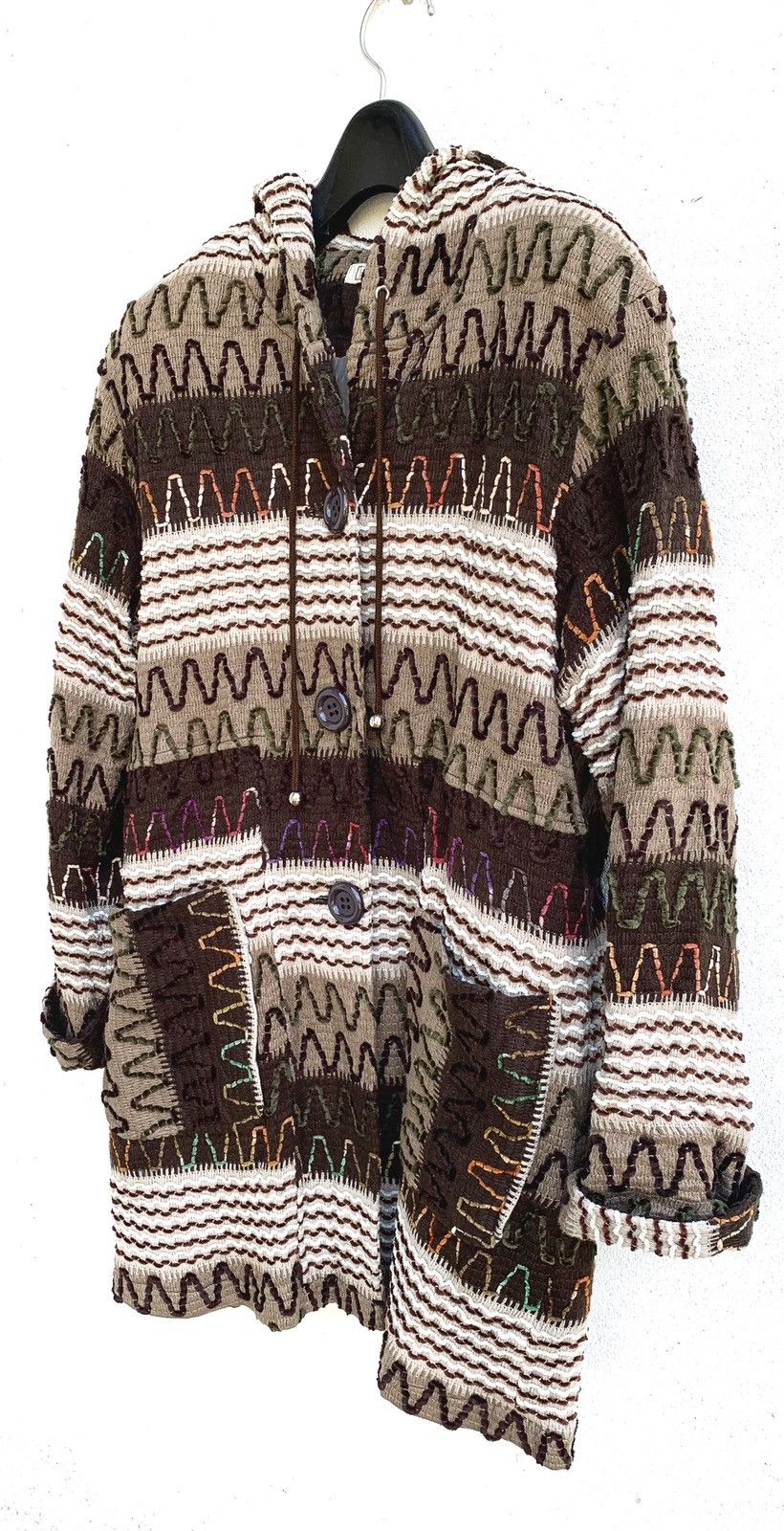 Japanese Brand × Traditional Weatherwear × Vintage Vintage Buttons Ups Jacket with Hoodie Size L / US 10 / IT 46 - 1 Thumbnail