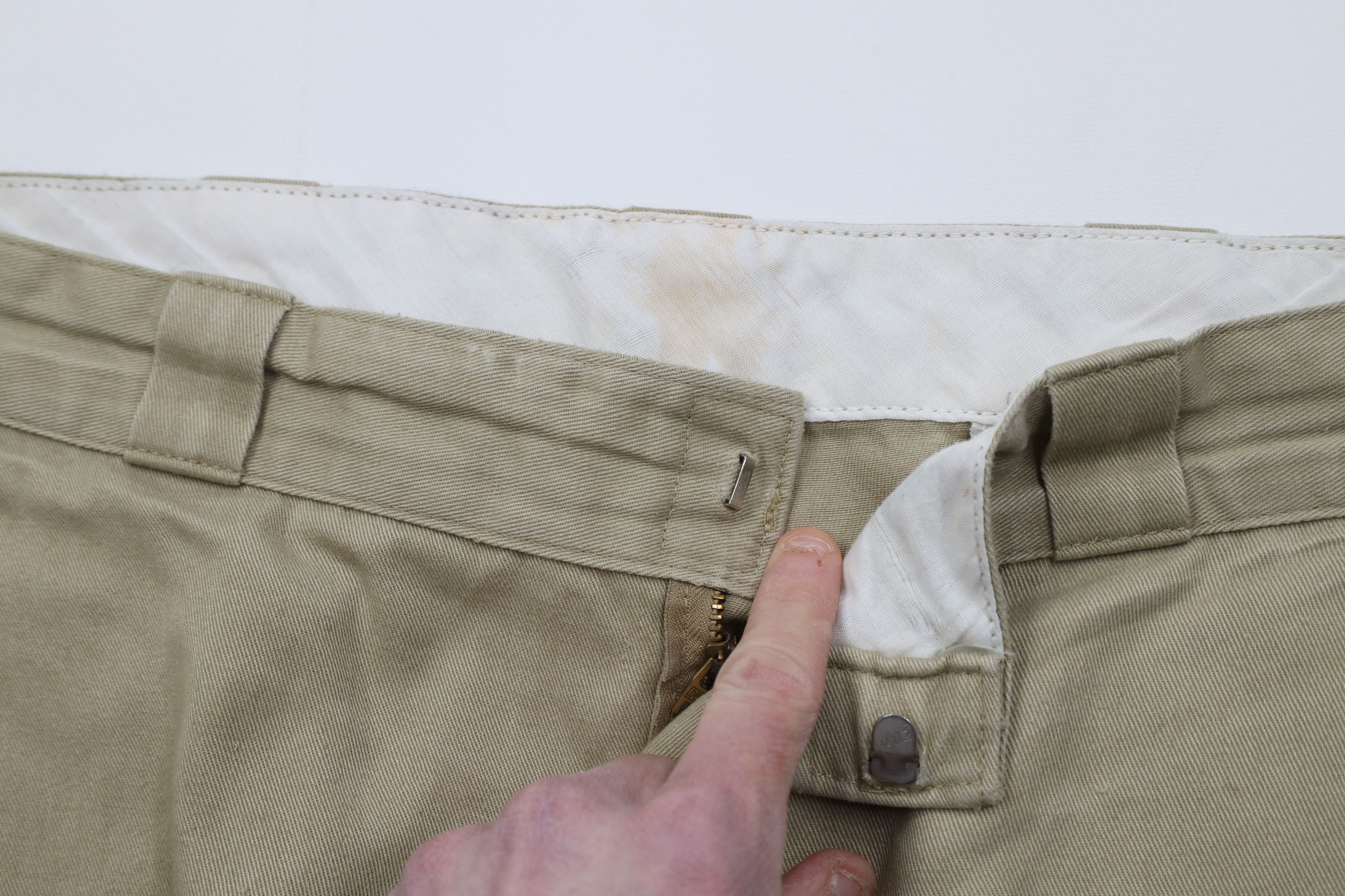 Dickies Vintage Dickies Wide Leg Dungaree Pants Trousers Beige Size US 36 / EU 52 - 10 Thumbnail