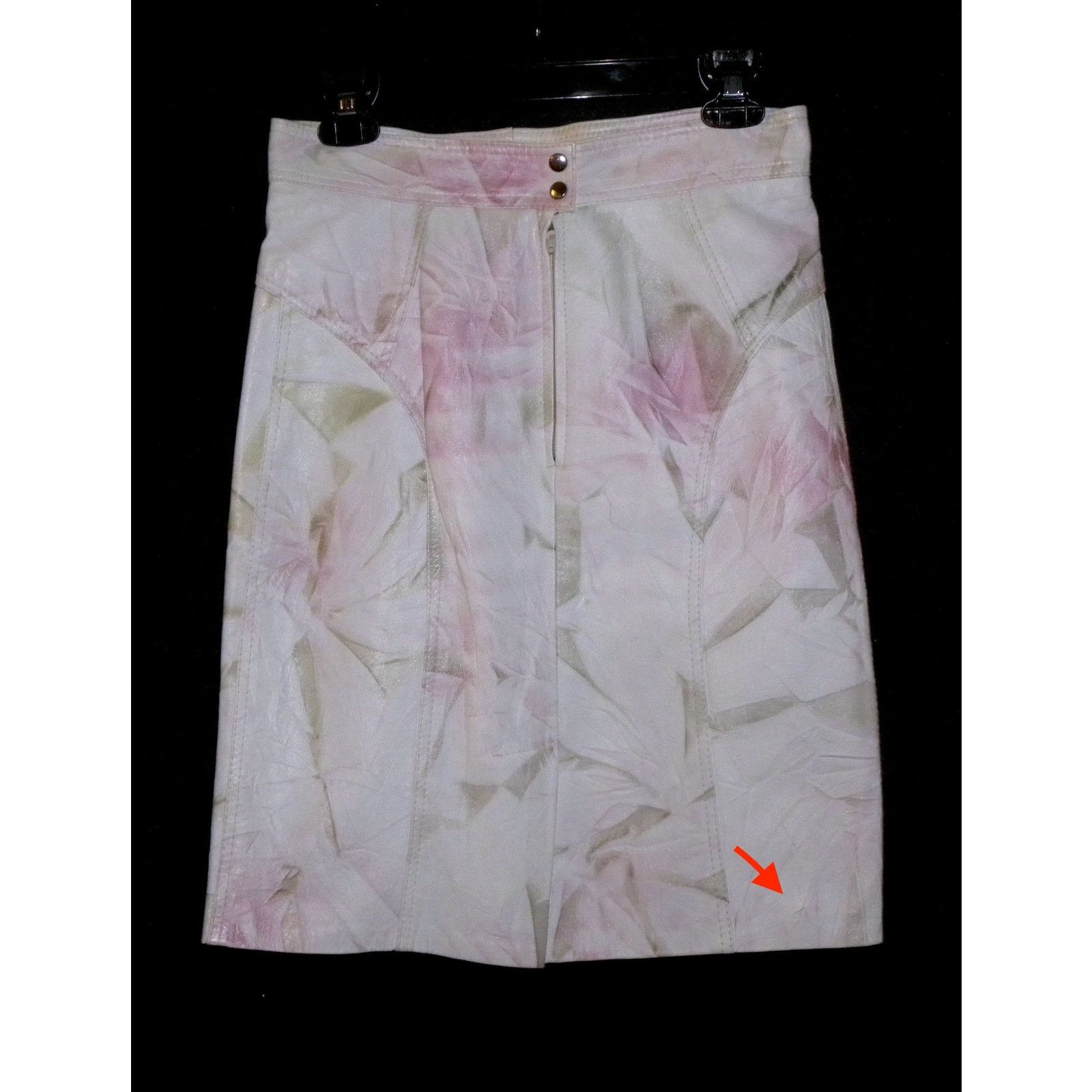 Genuine Leather × Vintage 90s Y2K Patterned Leather Pencil Skirt | Abstract W 28" Size 28" / US 6 / IT 42 - 10 Thumbnail