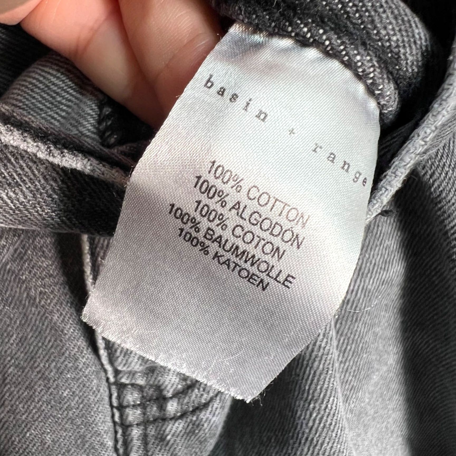 Vintage Basin + Range Jeans Womens Grey High-Waisted Straight-Leg Size 28 28 Inseam 31 Denim Cotton 5-Pocket Vintage No Size 28" / US 6 / IT 42 - 4 Thumbnail