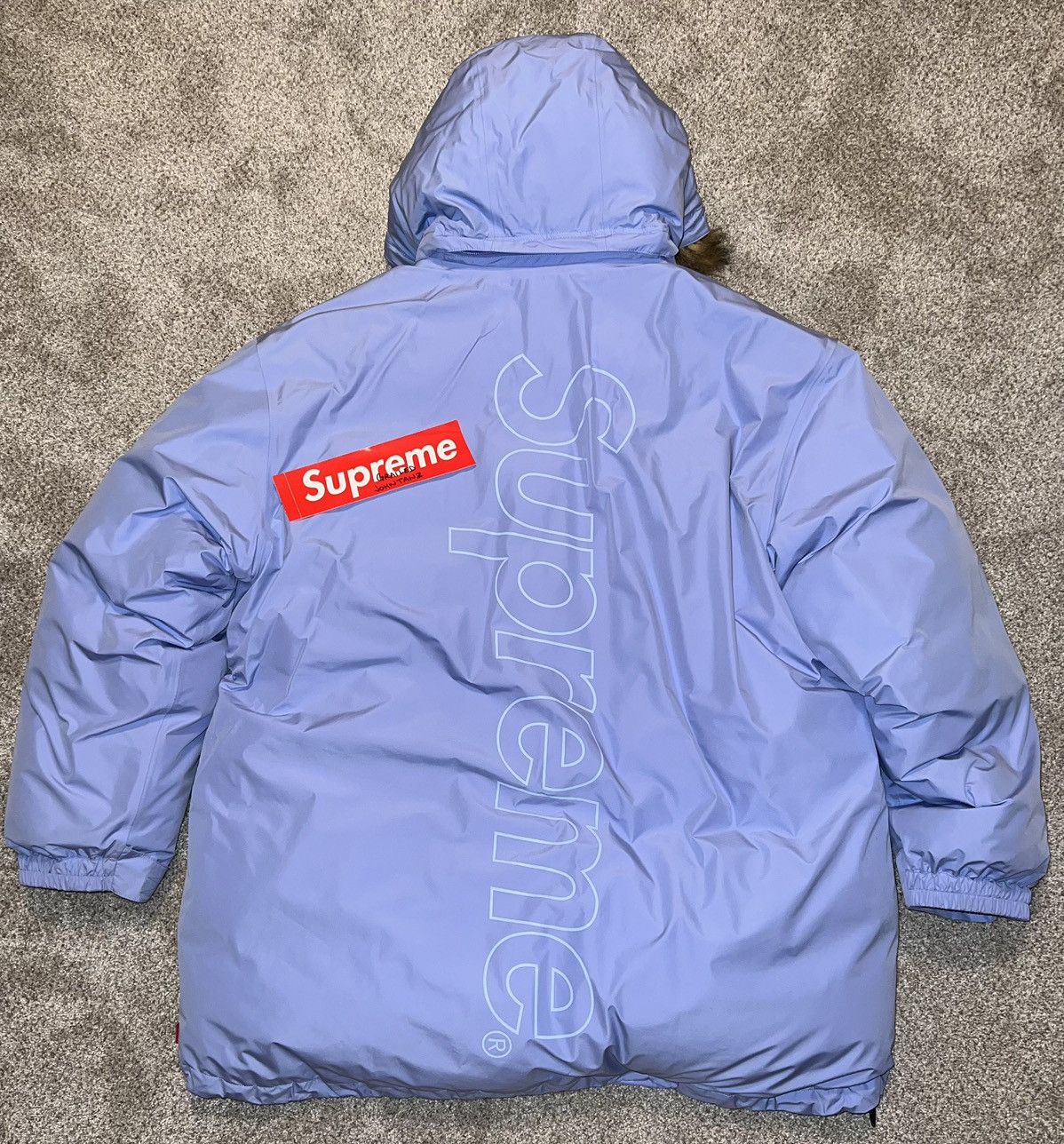 image of Supreme Gore-Tex 700-Fill Down Parka (Fw21) Light Purple, Men's (Size XL)