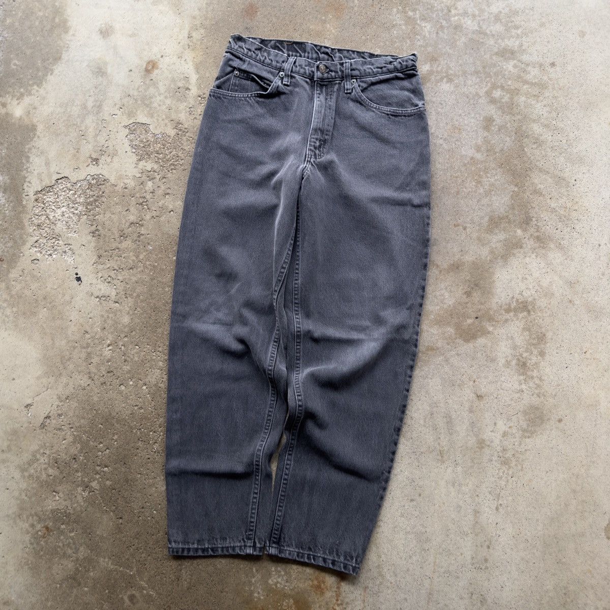 Levi's 90s Levi's 560 Baggy Faded Black Thrashed Jeans ERD Grunge Size US 30 / EU 46 - 9 Thumbnail