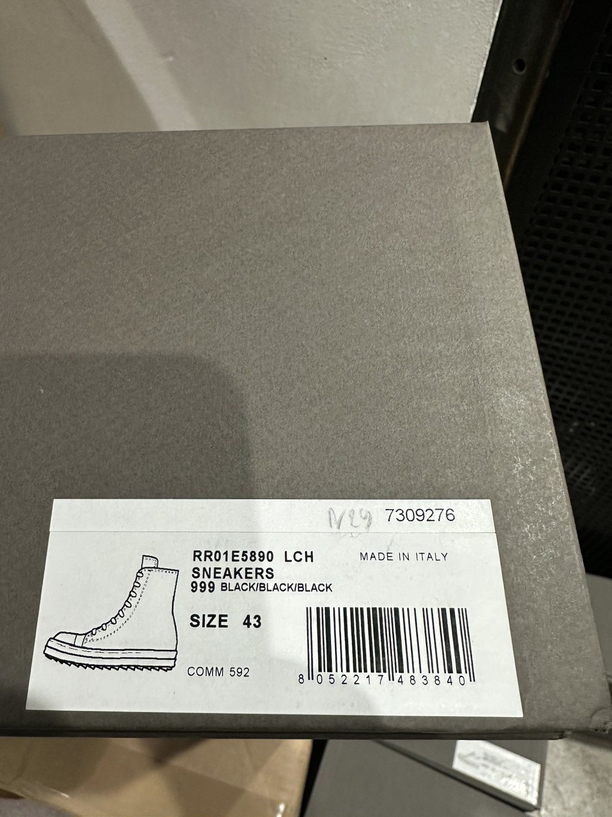 Rick Owens RICK OWENS - Hi Sneaks Black Black Size US 10 / EU 43 - 8 Thumbnail
