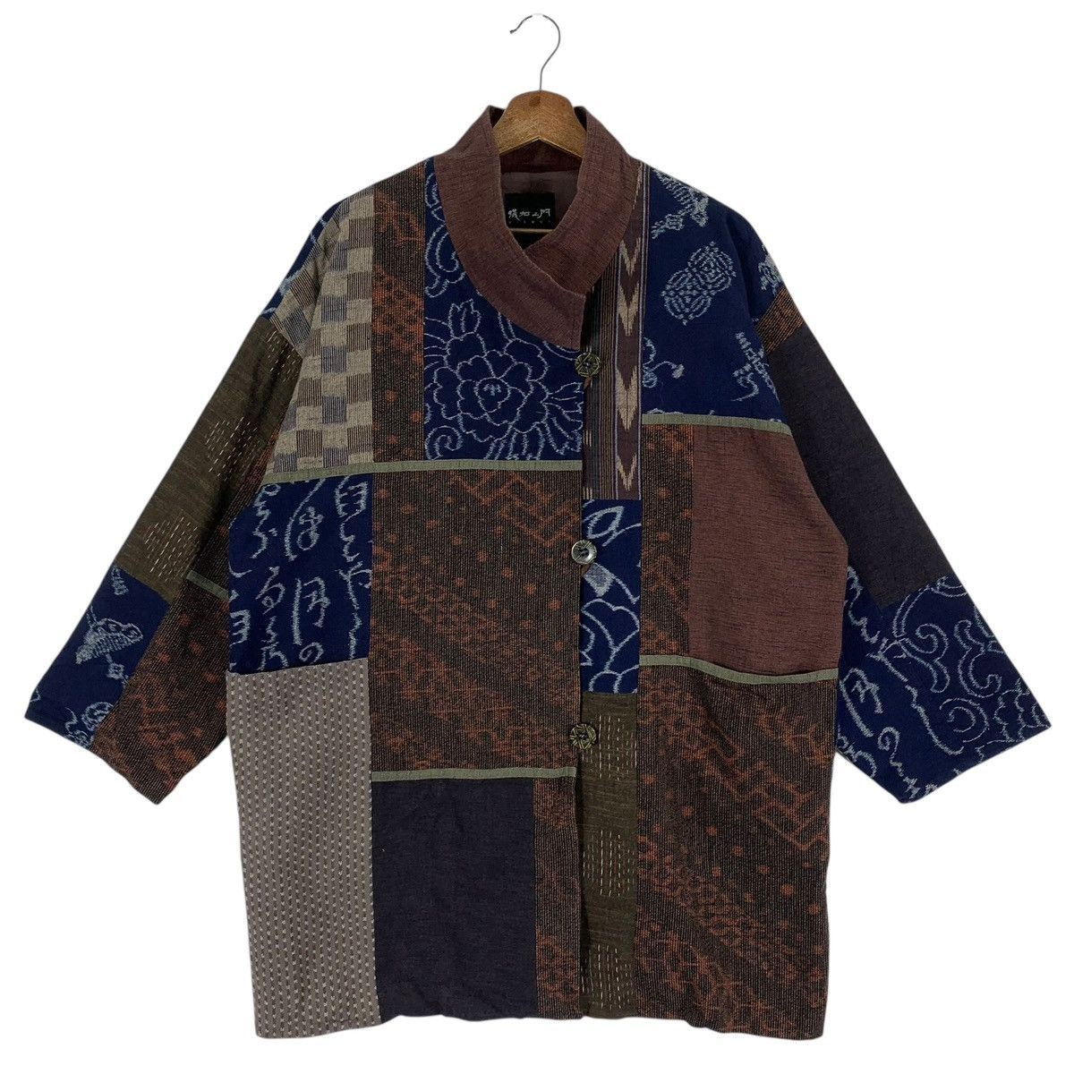 Japanese Brand Giemon Kurume Traditional Fabric-Kasuri Japanese Patchwork Size US M / EU 48-50 / 2 - 1 Thumbnail