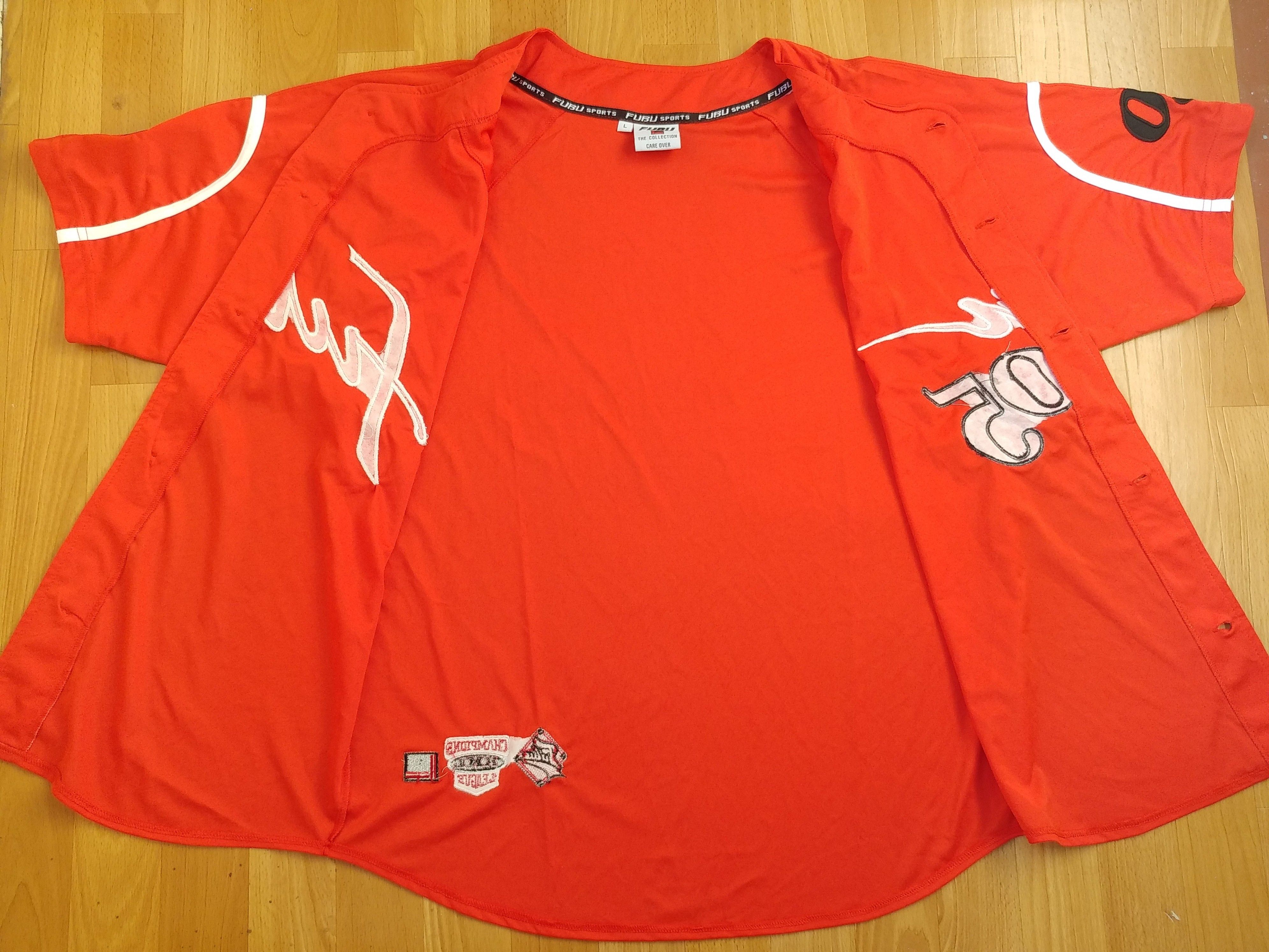 Fubu FUBU jersey, red, vintage hip hop t-shirt, 90s hip hop L Size US L / EU 52-54 / 3 - 12 Thumbnail