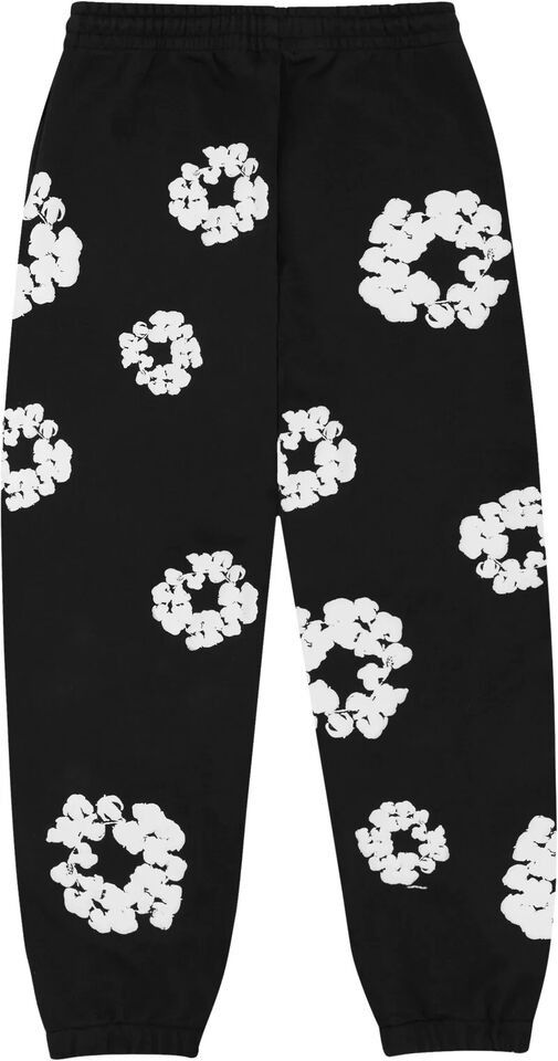 DENIM TEARS Denim Tears Cotton Wreath Black Sweatpants Large L NEW Size US 34 / EU 50 - 10 Thumbnail