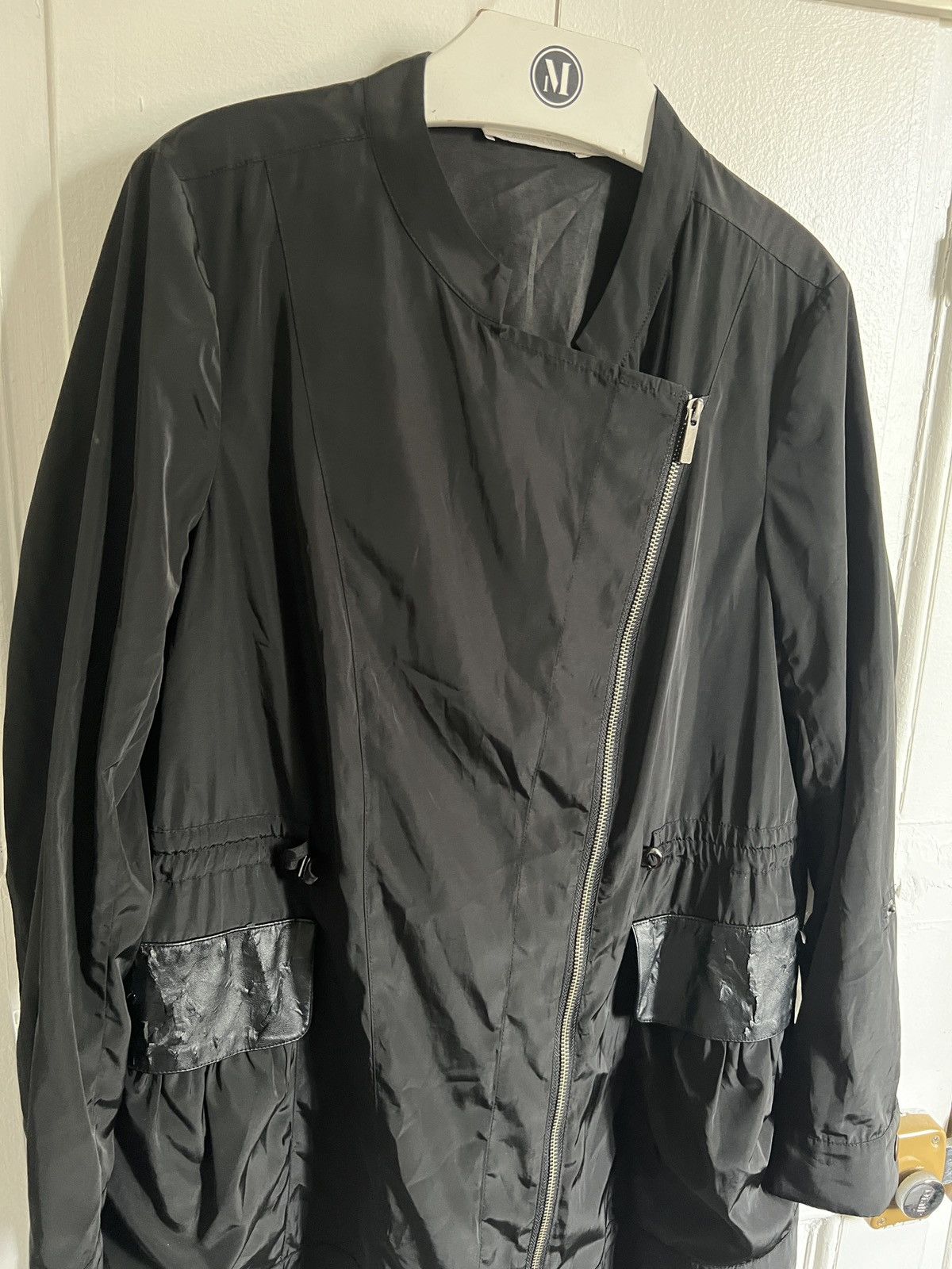 Japanese Brand × Vintage Y2K Nylon Black Jacket Asymmetrical like jpg yohji y3 Size S / US 4 / IT 40 - 2 Thumbnail