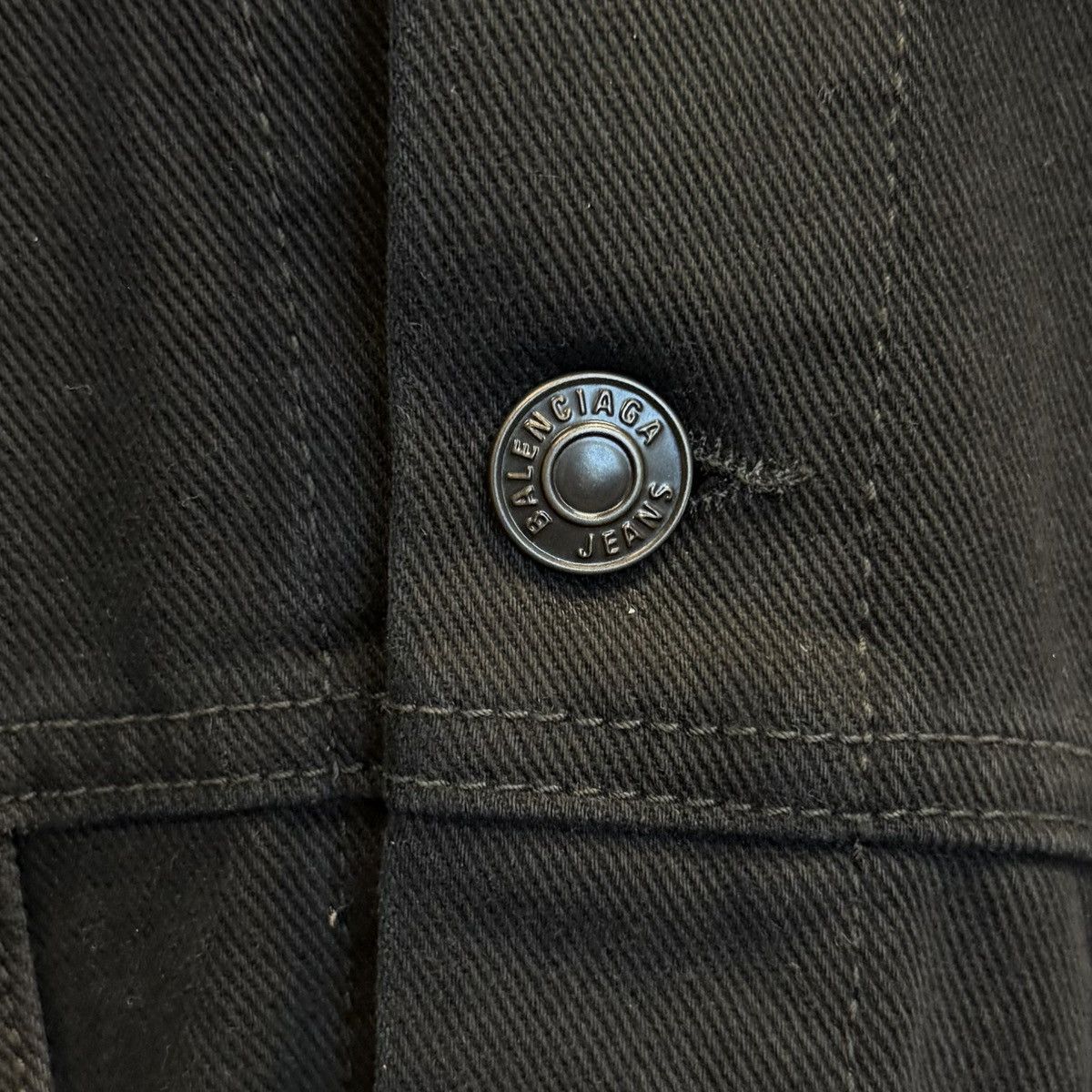 Balenciaga Balenciaga Gaffer Logo Denim Jacket Size US XL / EU 56 / 4 - 4 Thumbnail