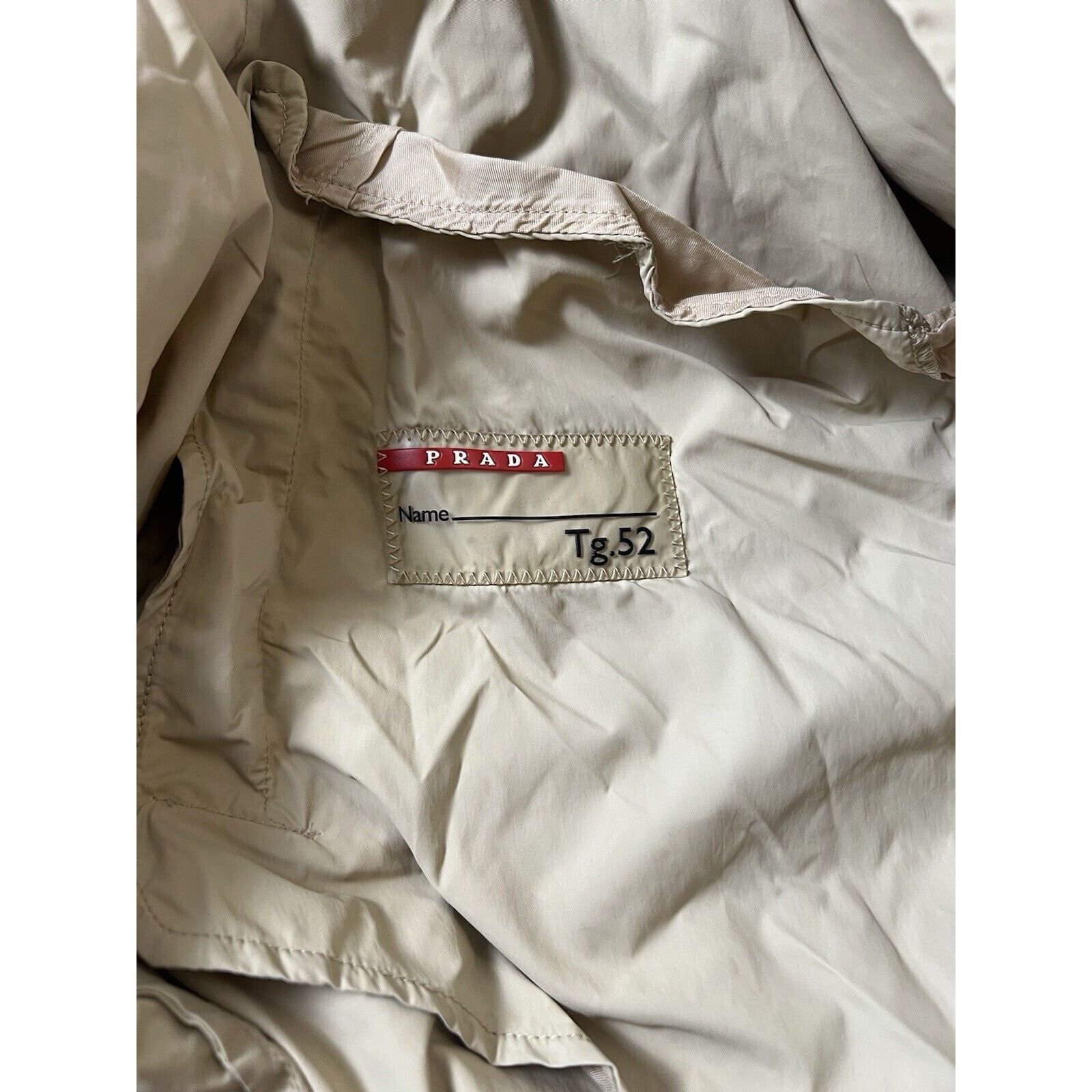 Prada Womens PRADA Jacket Nylon Trench Coat Zip Coat Beige Belt Size L / US 10 / IT 46 - 10 Thumbnail