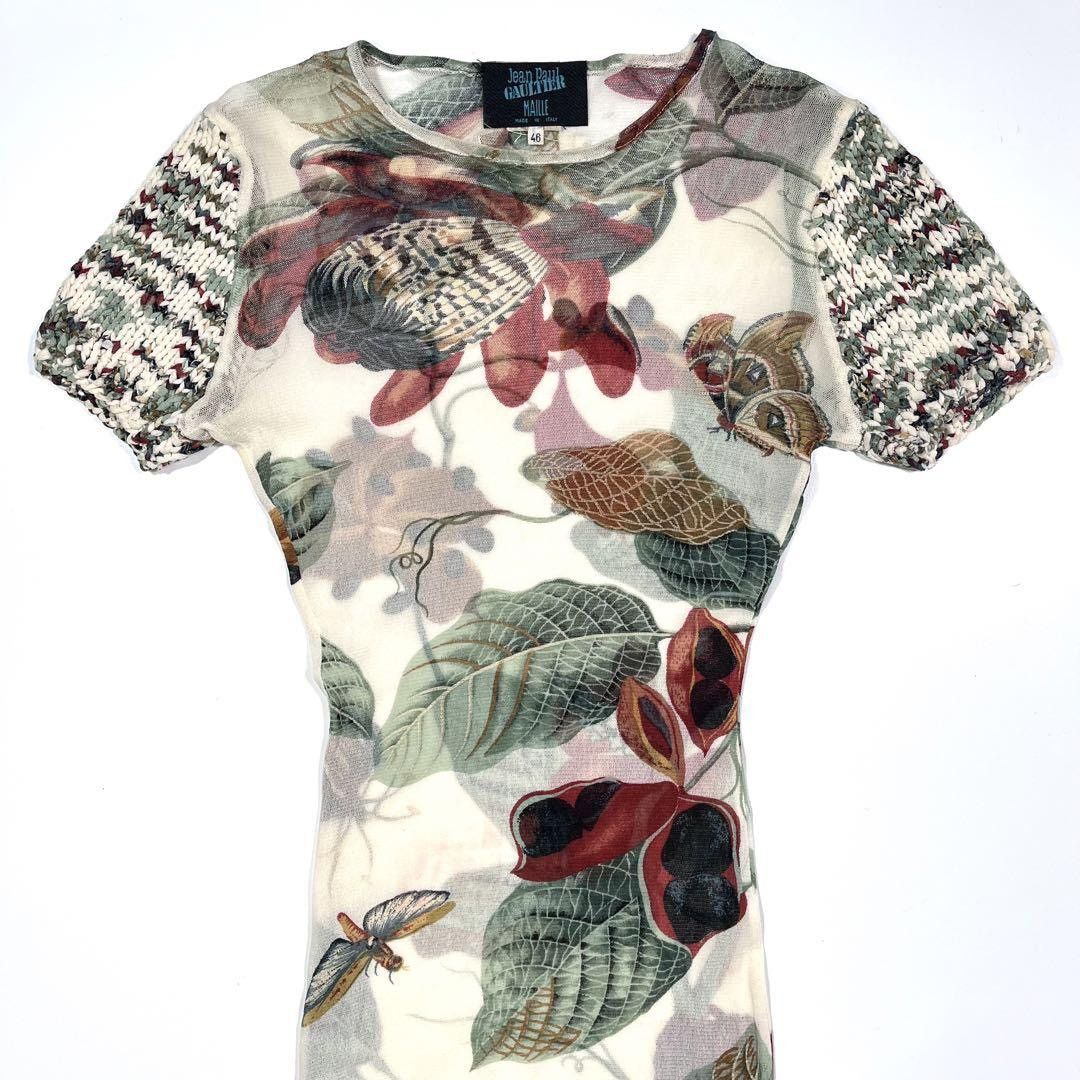 Jean Paul Gaultier RARE 1993 Jean Paul Gaultier mesh floral print dress Size M / US 6-8 / IT 42-44 - 6 Thumbnail