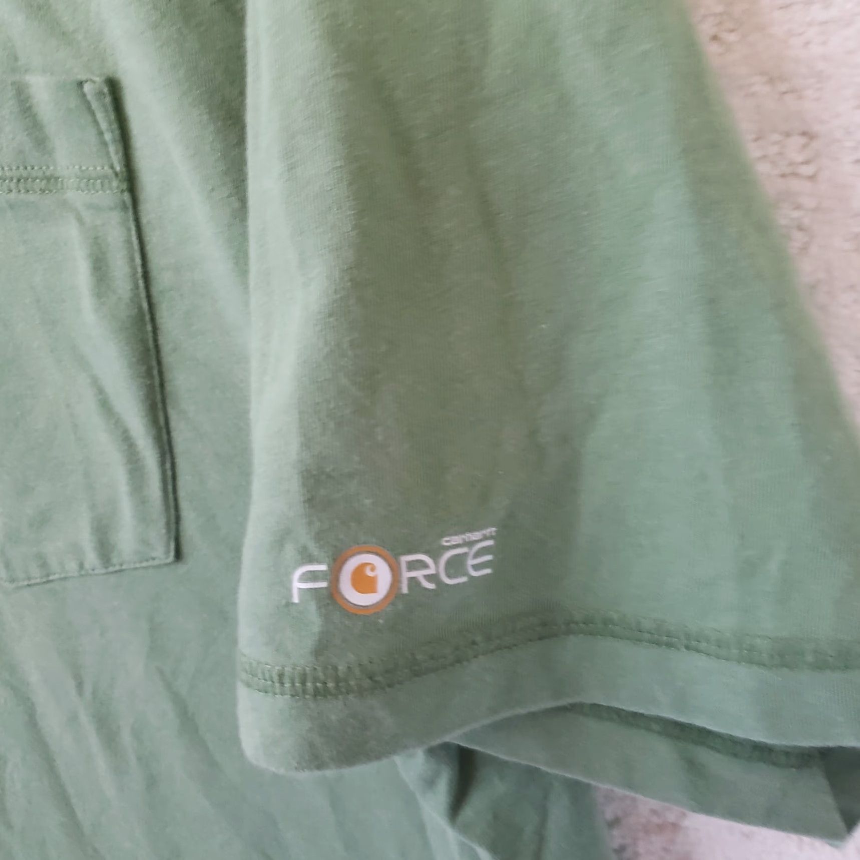 Carhartt Carhartt Force Mens XL Tee Shirt Pocket Crew Neck Short Sleeve Green Size US XL / EU 56 / 4 - 5 Thumbnail