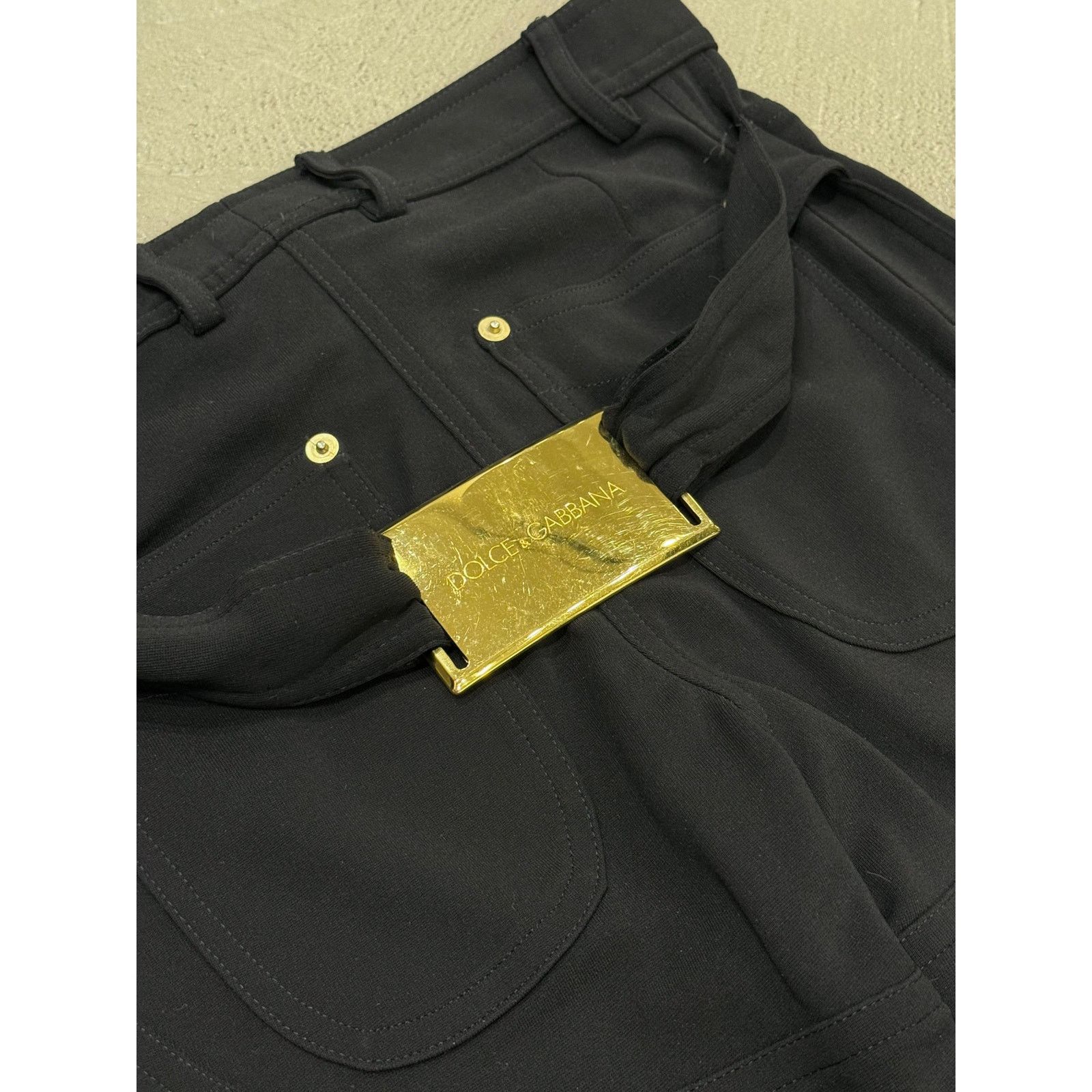 Dolce & Gabbana 2001 Dolce & Gabbana extra long iconic buckle cowboy pants Size 26" / US 2 / IT 38 - 6 Thumbnail