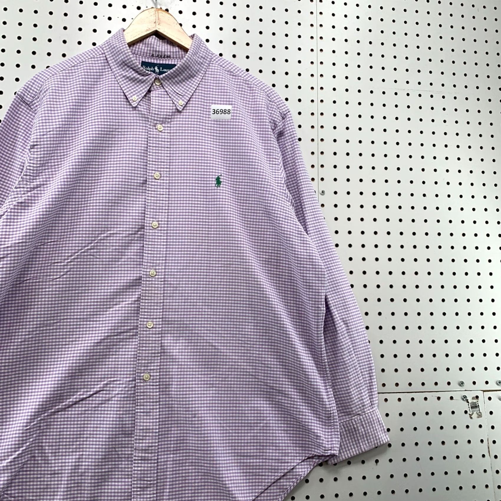 Ralph Lauren Ralph Lauren Purple Check Button Down Shirt Mens 17.5 34/35 Long Sleeve Size US XXL / EU 58 / 5 - 4 Thumbnail