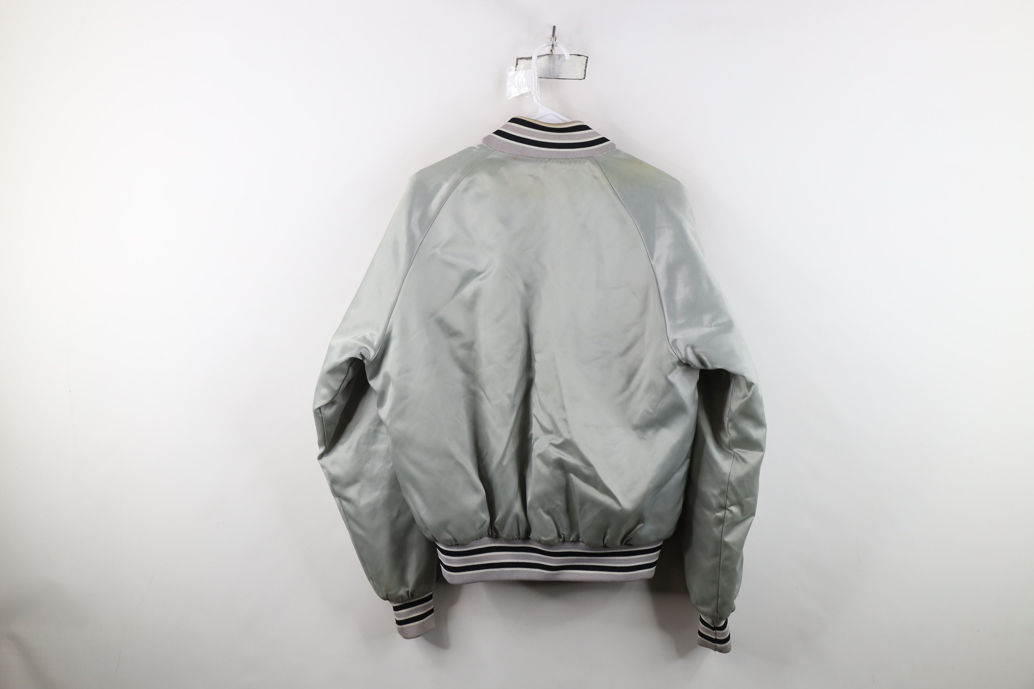 Vintage Vintage 80s General Motors GM Bomber Jacket Silver USA Size US M / EU 48-50 / 2 - 13 Thumbnail