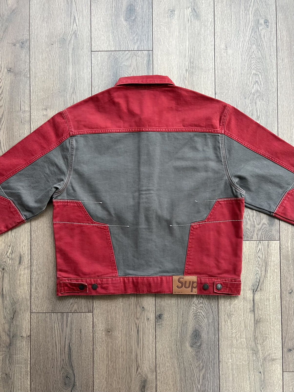Supreme Supreme 2-Tone Paneled Denim Jacket “Red” Large Size US L / EU 52-54 / 3 - 6 Thumbnail