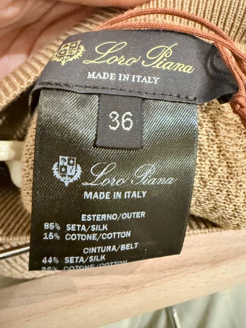 Loro Piana LORO PIANA Ms.Sand color woven nine leg pants 85% silk 15% Size 24" / US 00 / IT 34 - 5 Thumbnail
