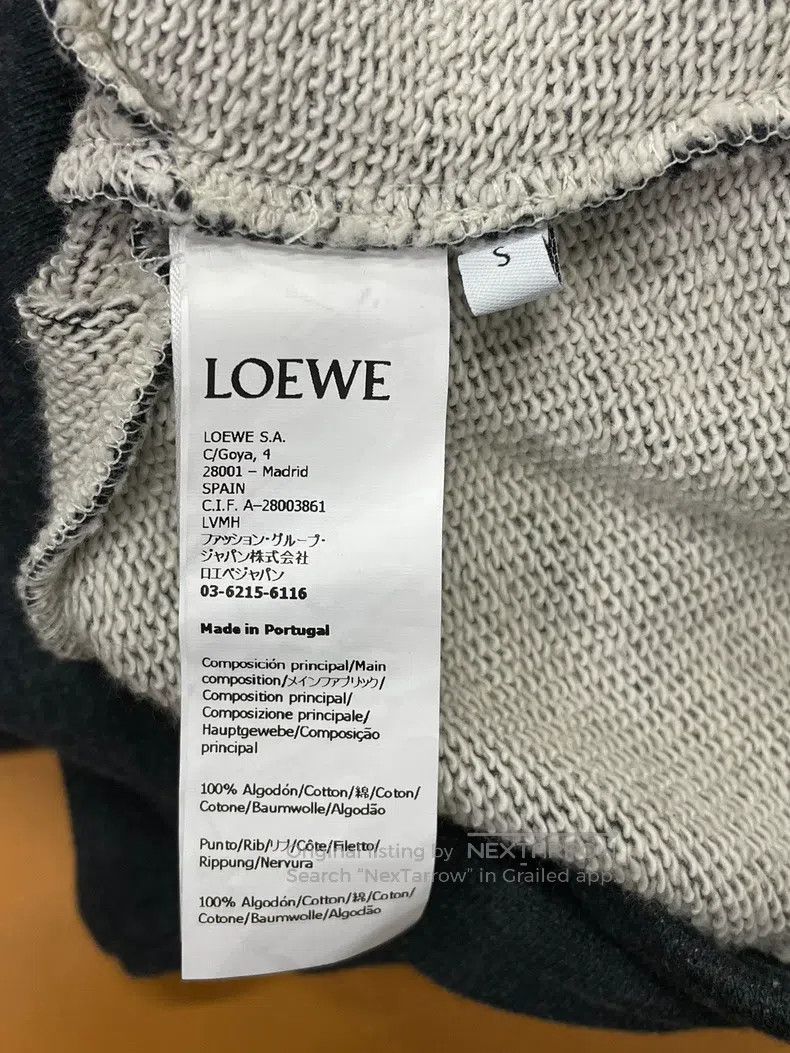 Loewe Loewe Black and Grey Leather Logo Hoodie Size S / US 4 / IT 40 - 4 Thumbnail