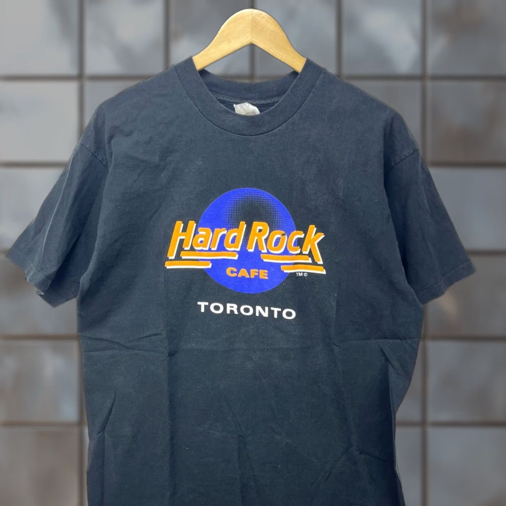 Hard Rock Cafe VINTAGE Hard Rock Cafe T-Shirt Toronto 90s Single Stitch Large Black Mens Made in Canada Size US L / EU 52-54 / 3 - 1 Thumbnail
