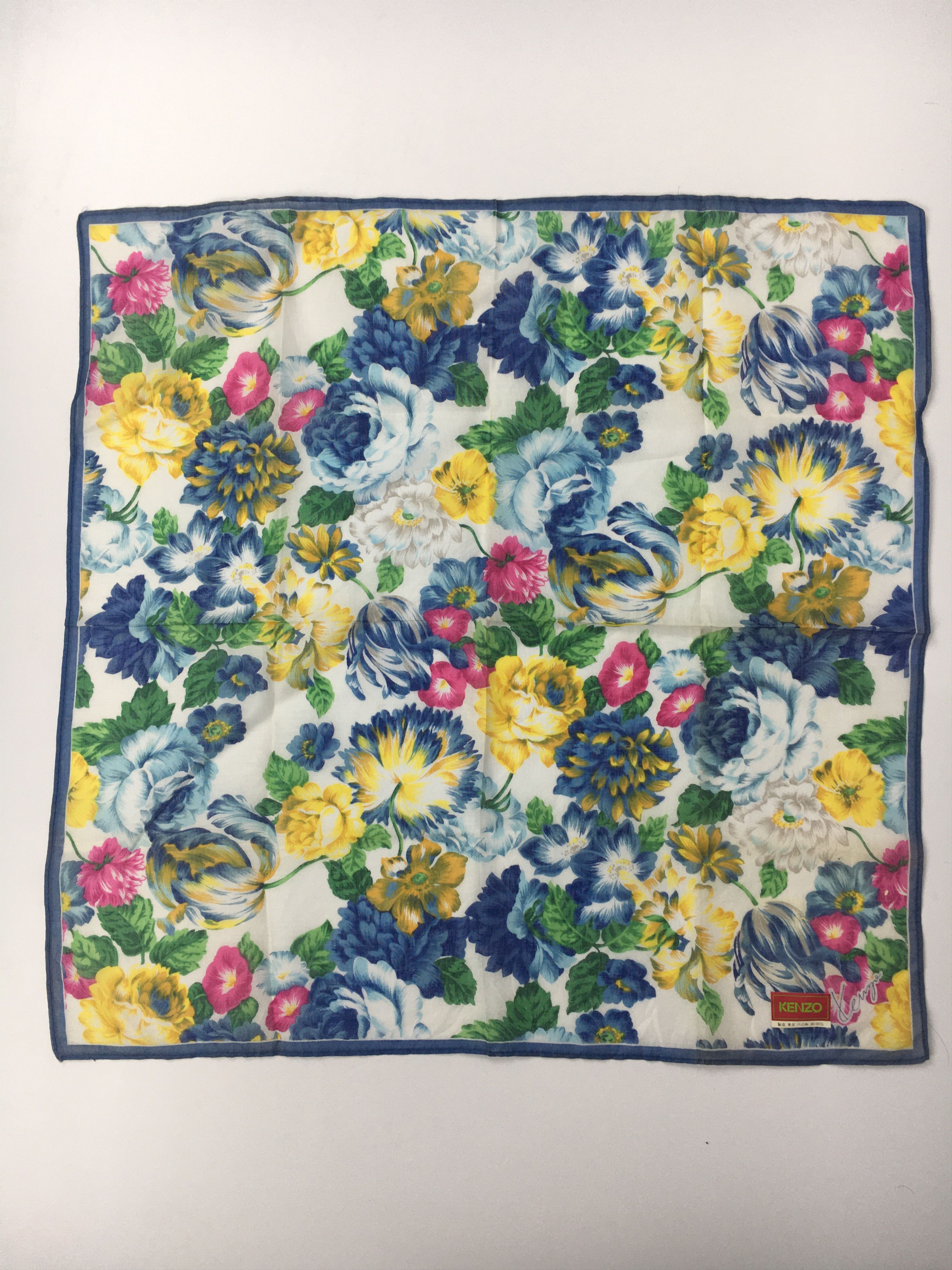 Kenzo Kenzo Floral Handkerchief / Bandana / Neckerchief HKC0124 Size ONE SIZE - 3 Thumbnail